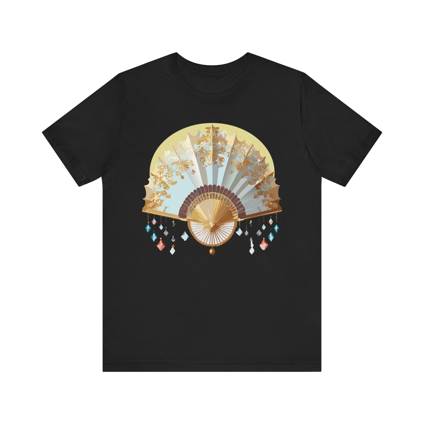 Fan shirt, Shirt with Fan, Tee Shirt with Gold Blower