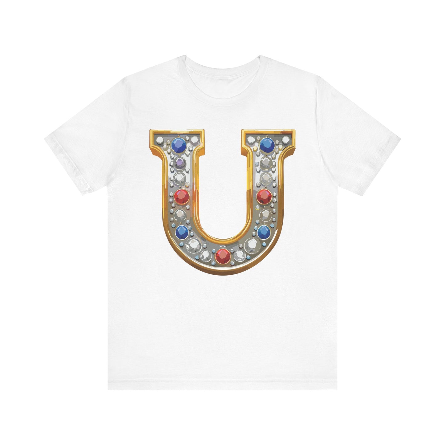 Letter Shirt, Shirt with Letters, Tee Shirt with Gold Letter, Shirt with Antique Letters