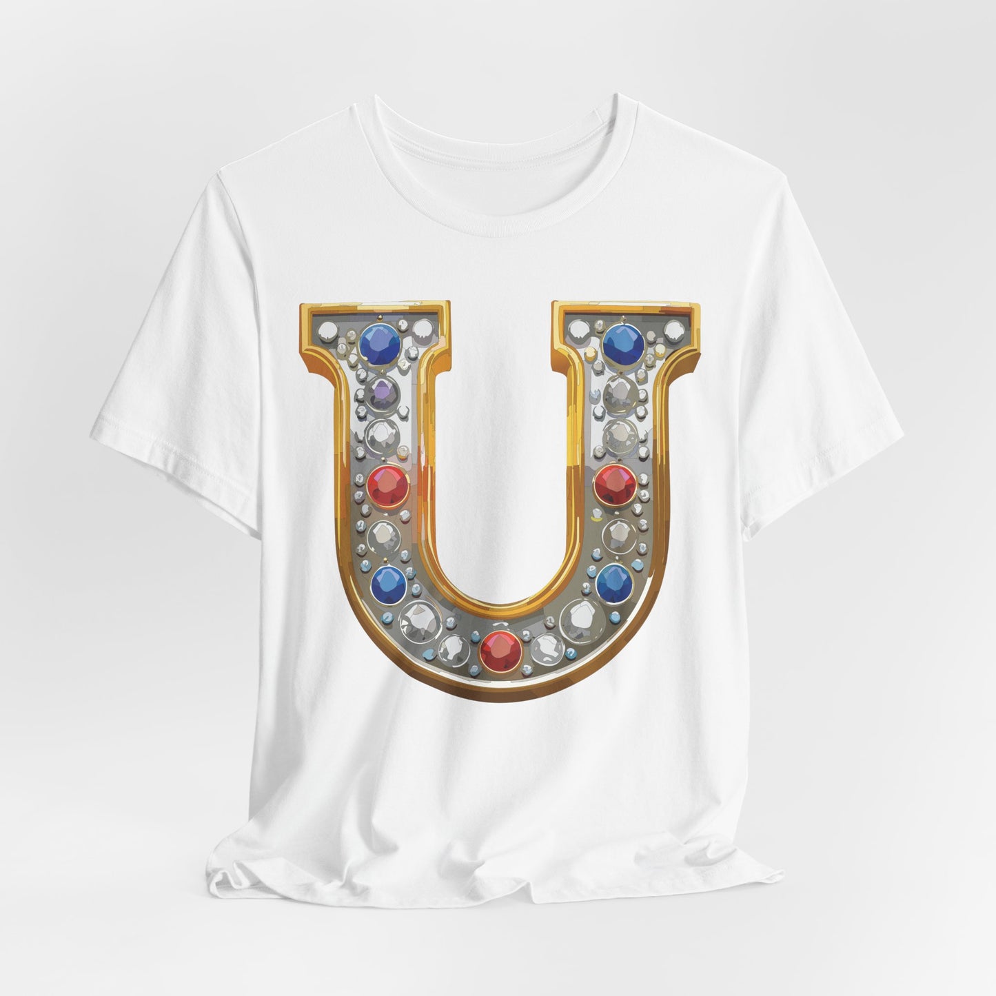 Letter Shirt, Shirt with Letters, Tee Shirt with Gold Letter, Shirt with Antique Letters