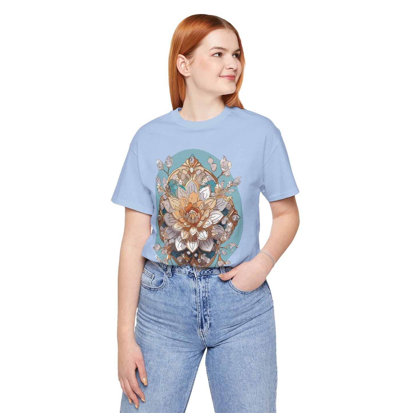 Floral Shirt, Flower Shirt, Tee Shirt with Antique Flower