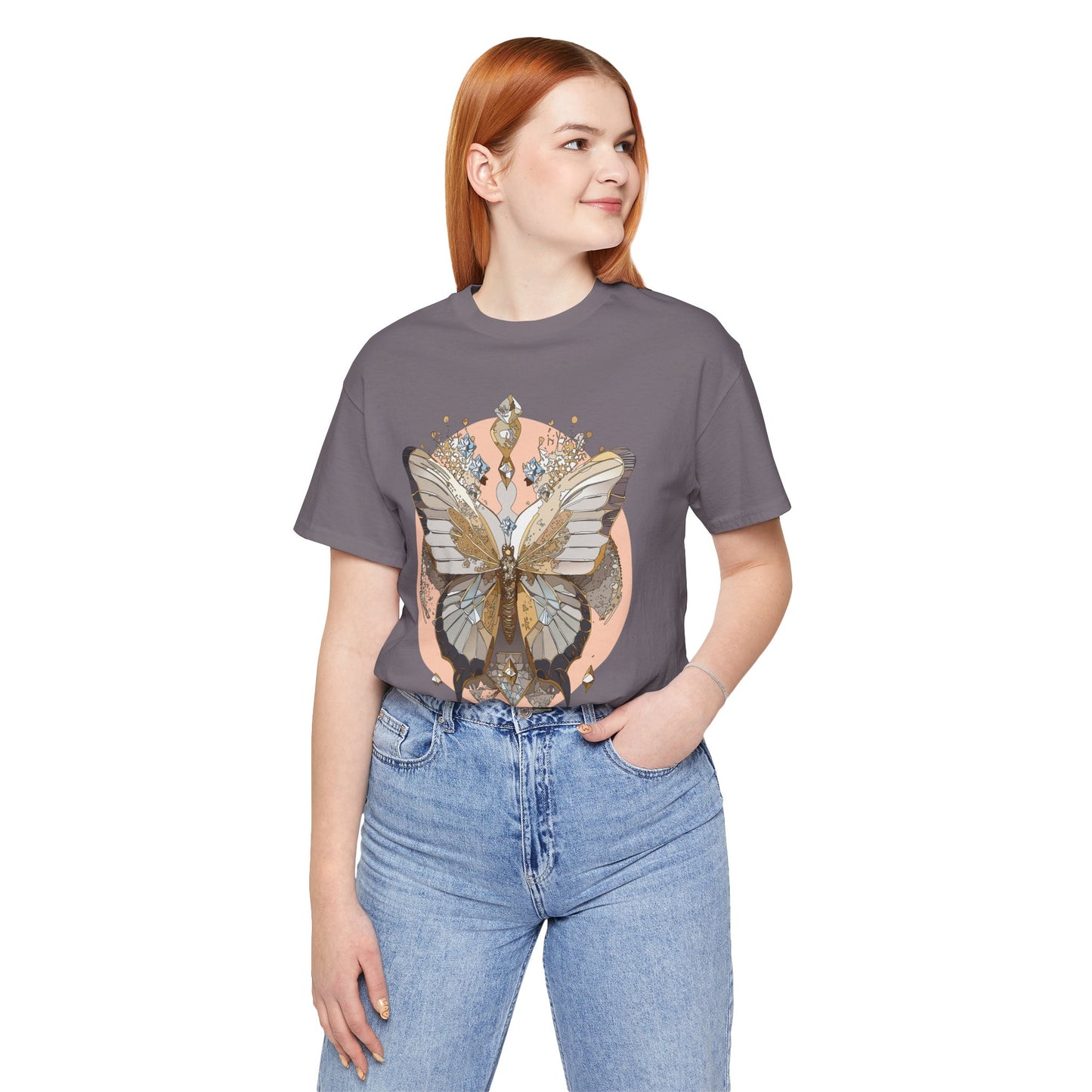 Butterfly Shirt, Shirt with Butterfly, Tee Shirt with Antique Butterfly