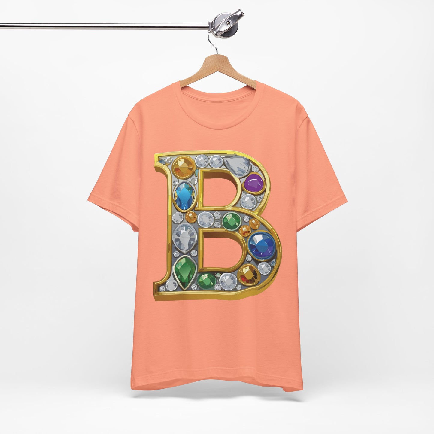 Letter Shirt, Shirt with Letters, Tee Shirt with Gold Letter, Shirt with Antique Letters