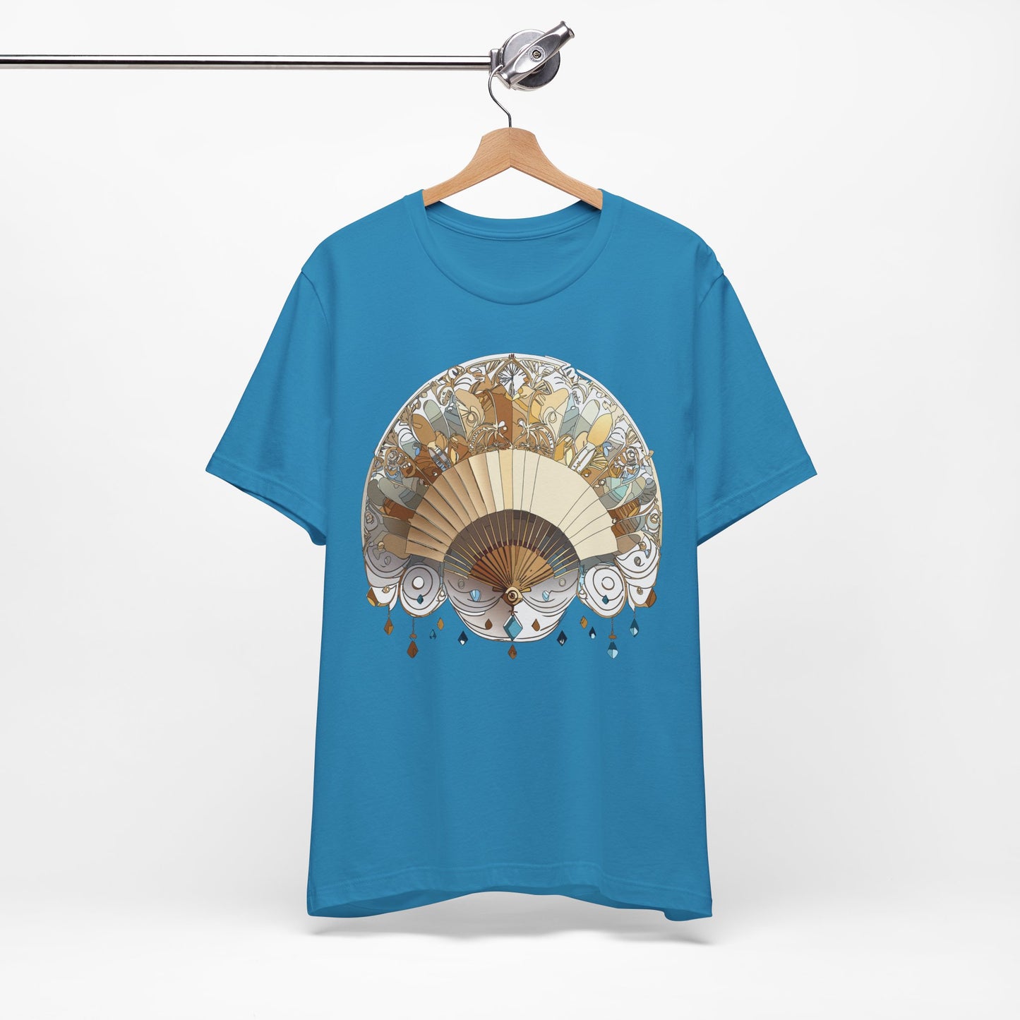 Fan shirt, Shirt with Fan, Tee Shirt with Gold Blower