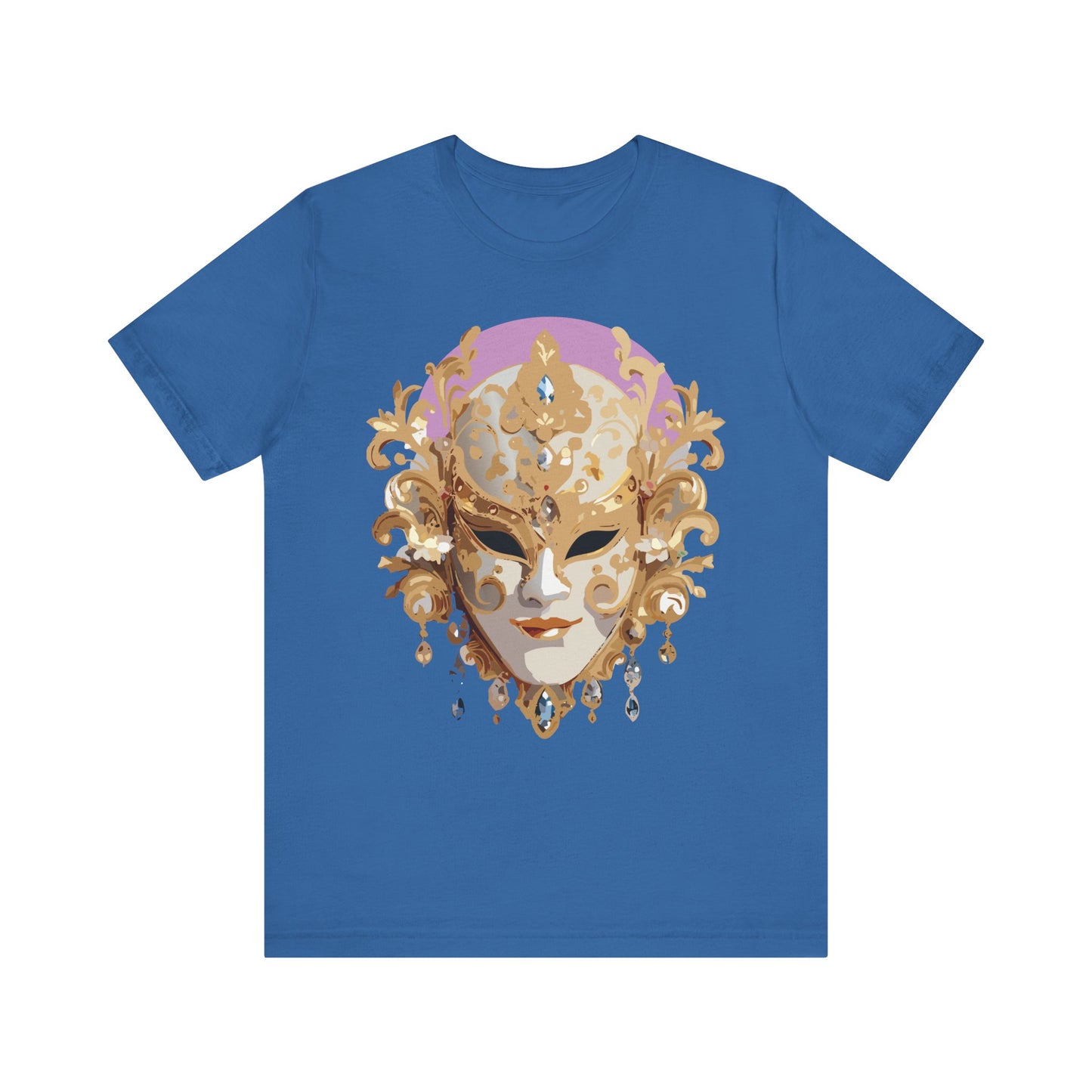 Mask Shirt, Shirt with Mask, Tee Shirt with Gold Face