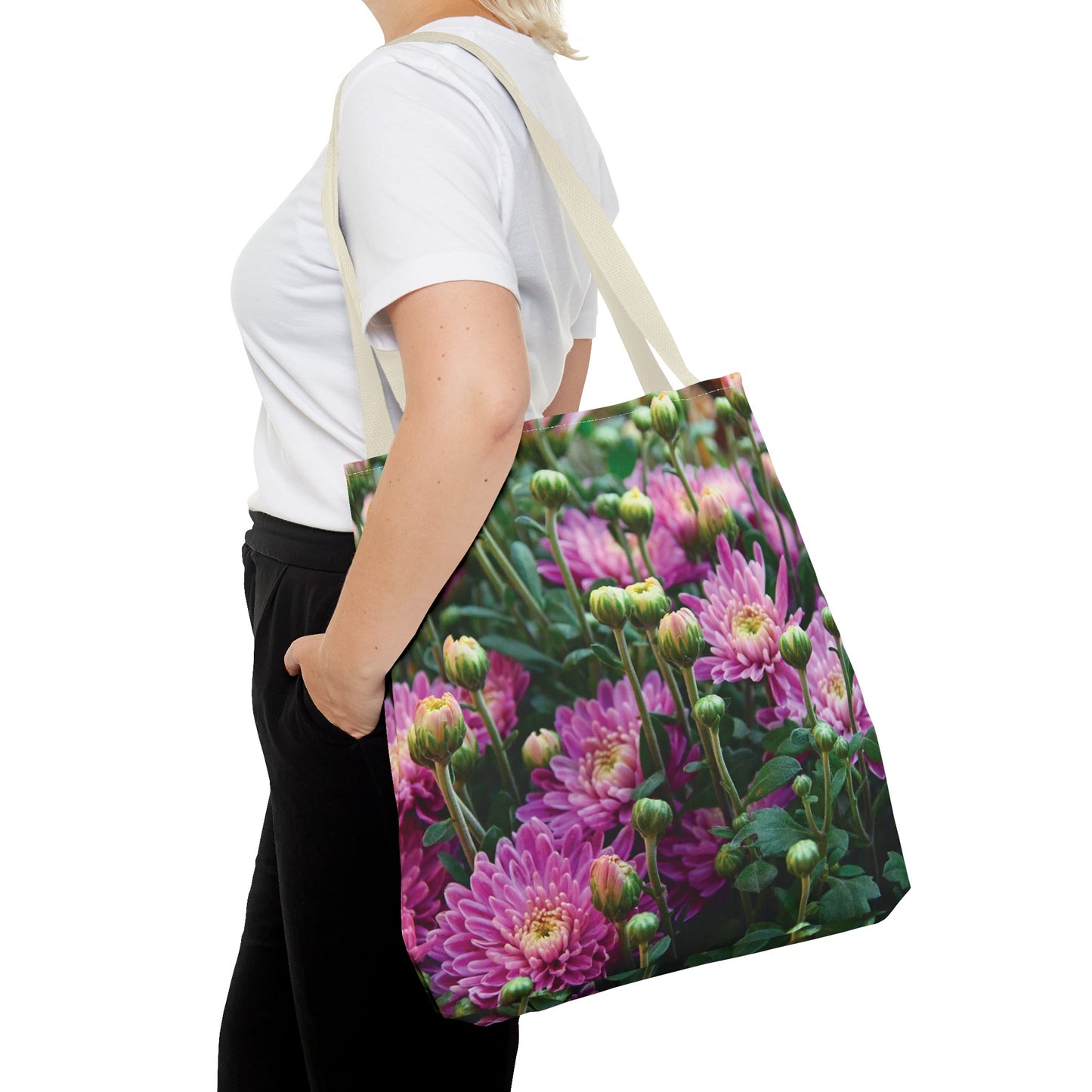 Canvas Bag with Floral Prints