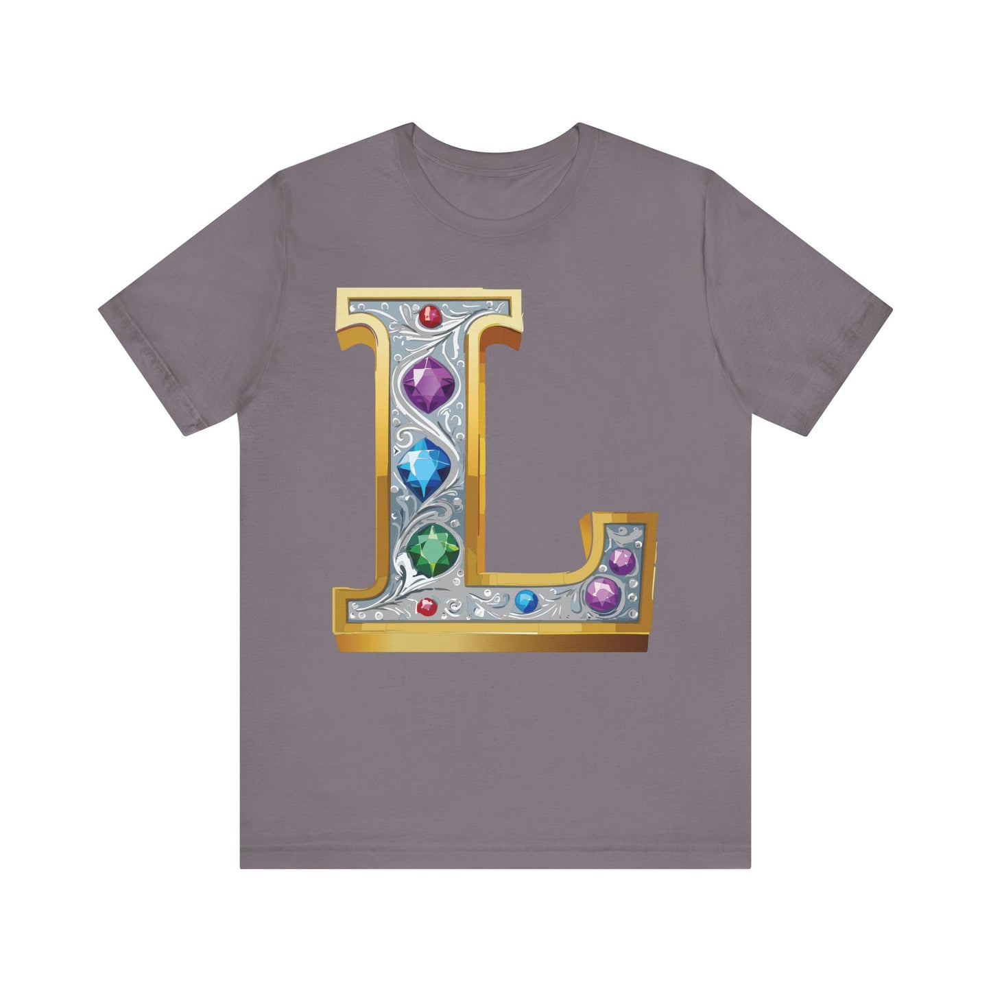 Letter Shirt, Shirt with Letters, Tee Shirt with Gold Letter, Shirt with Antique Letters