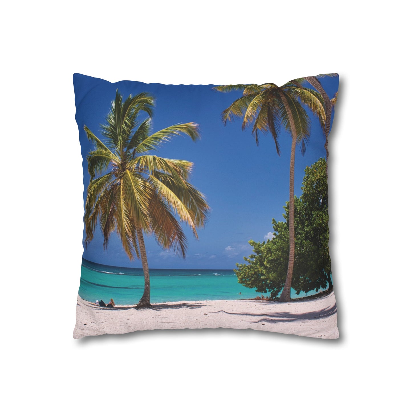 Beach Faux Suede Square Pillowcase