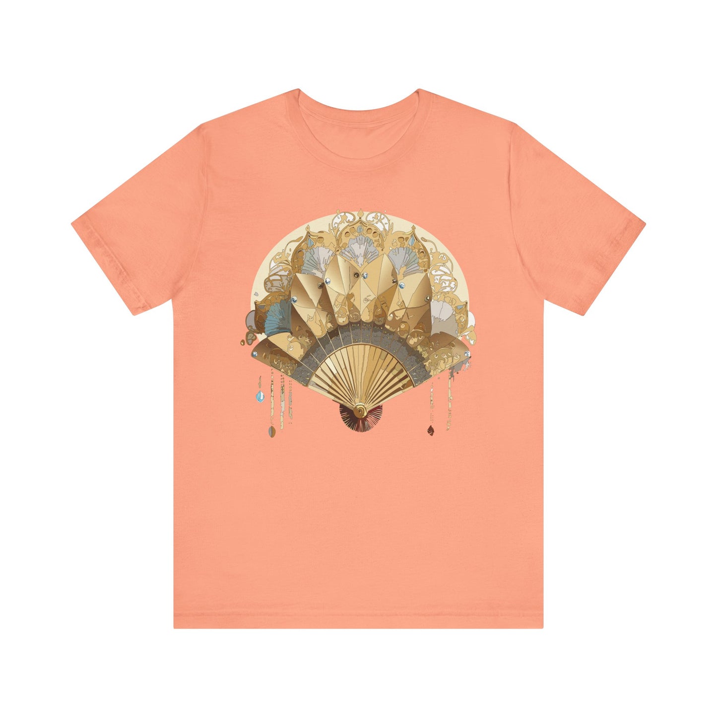 Fan shirt, Shirt with Fan, Tee Shirt with Gold Blower