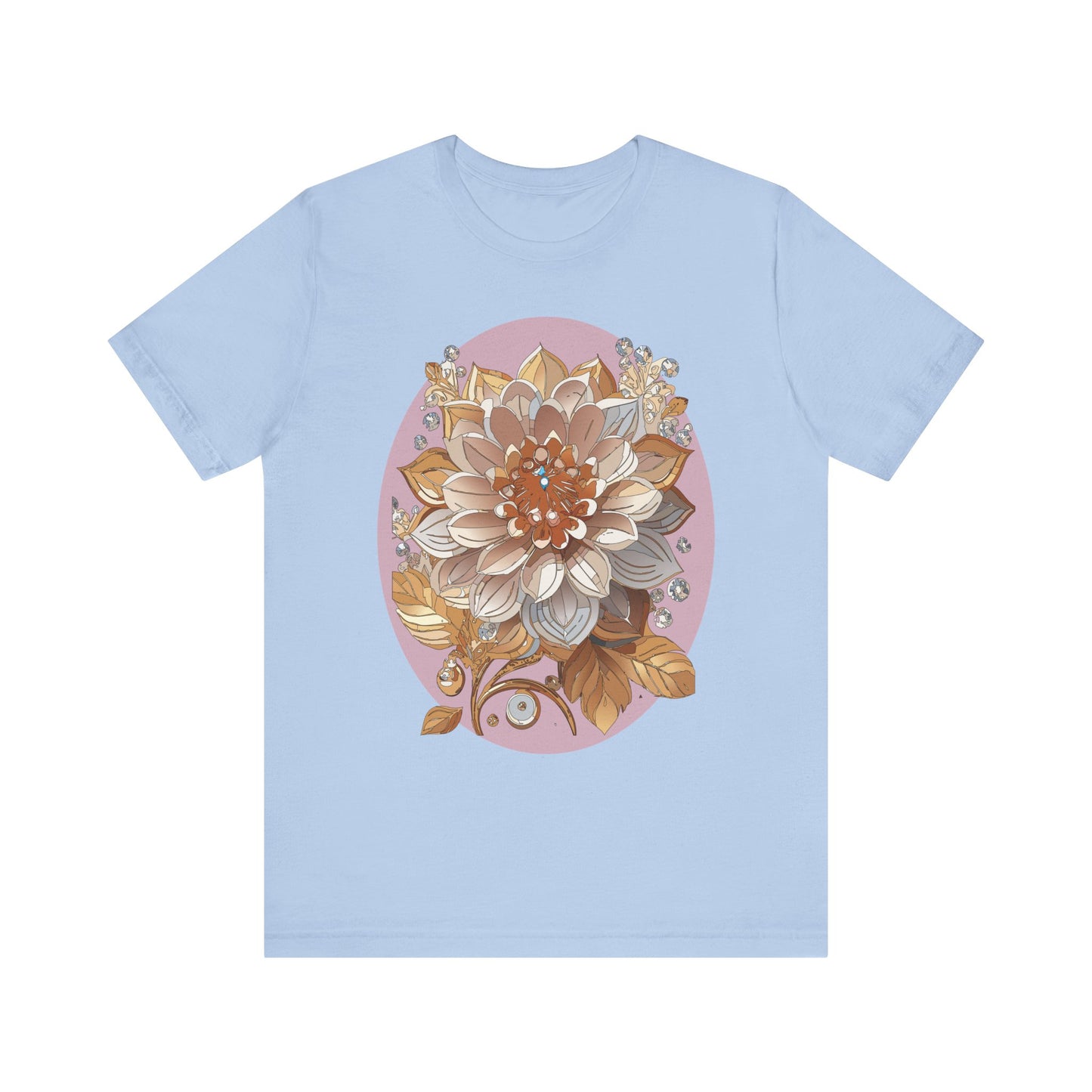 Floral Shirt, Flower Shirt, Tee Shirt with Antique Flower