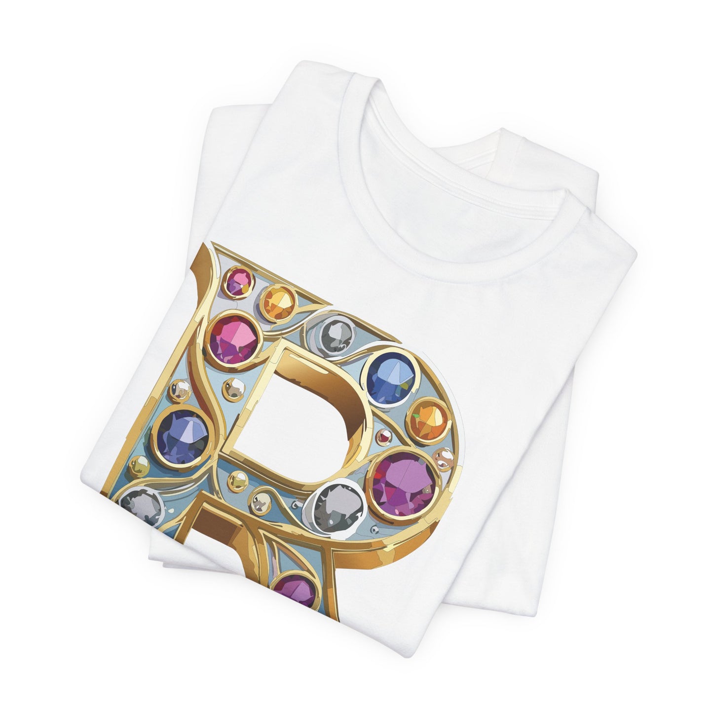 Letter Shirt, Shirt with Letters, Tee Shirt with Gold Letter, Shirt with Antique Letters