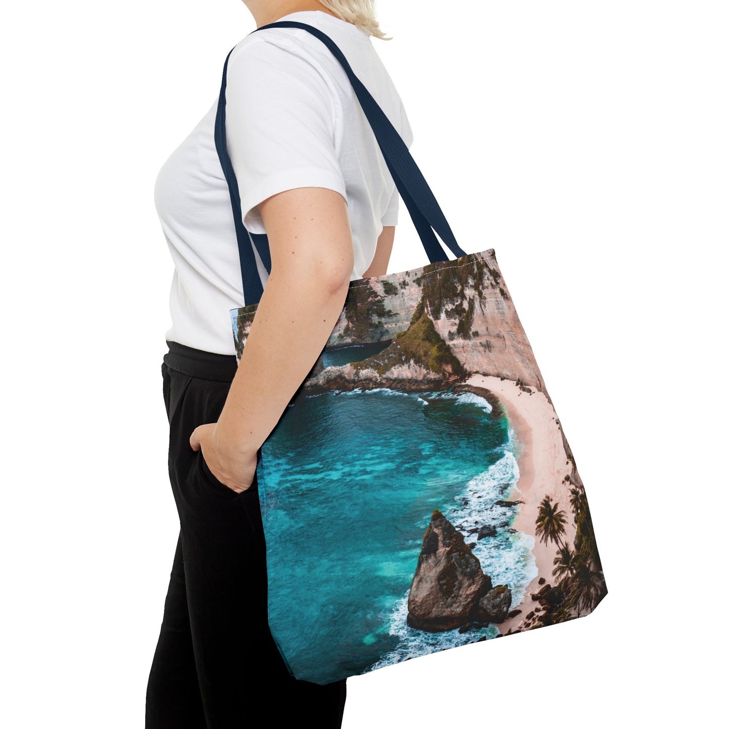 Canvas Bag with Beach Prints