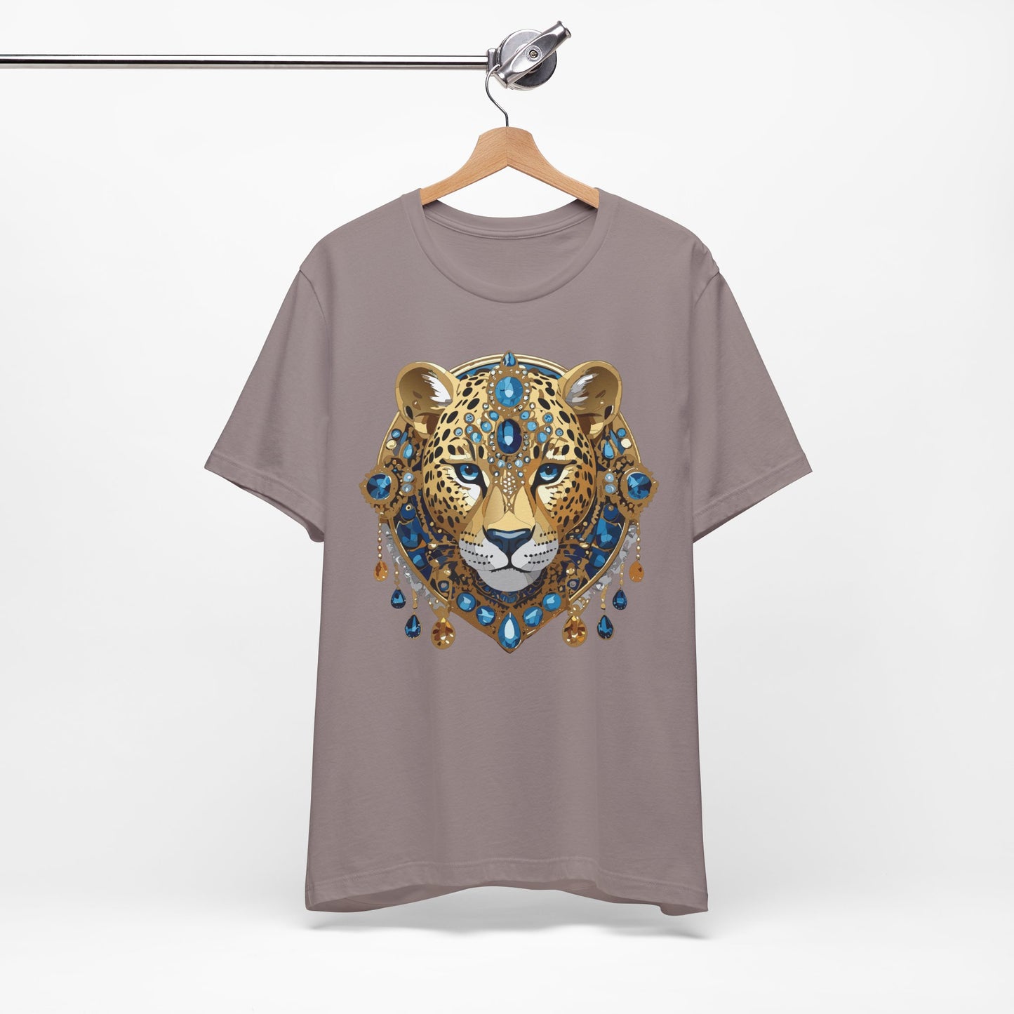 Animal Shirt, Shirt with Animal, Tee Shirt with Gold Animal Medal, Shirt with Antique Animal Medallion