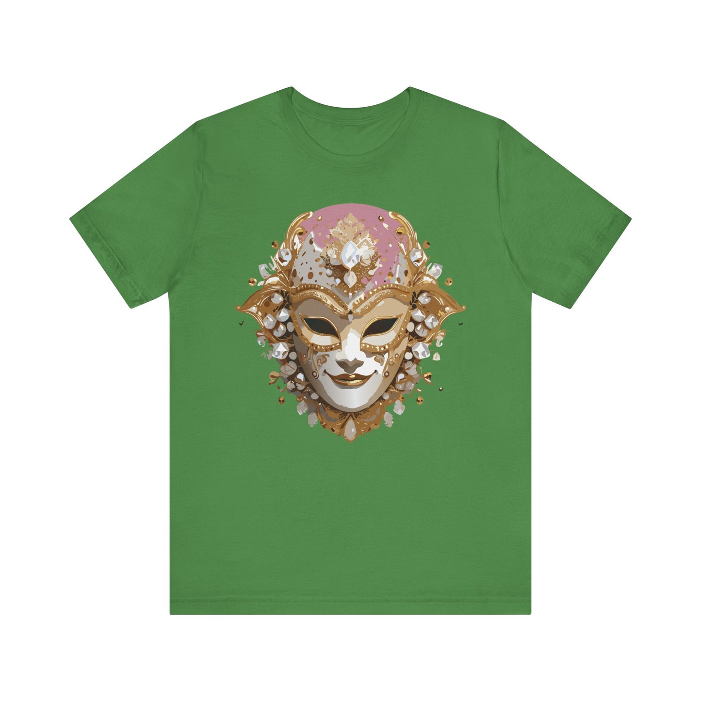 Mask Shirt, Shirt with Mask, Tee Shirt with Gold Face