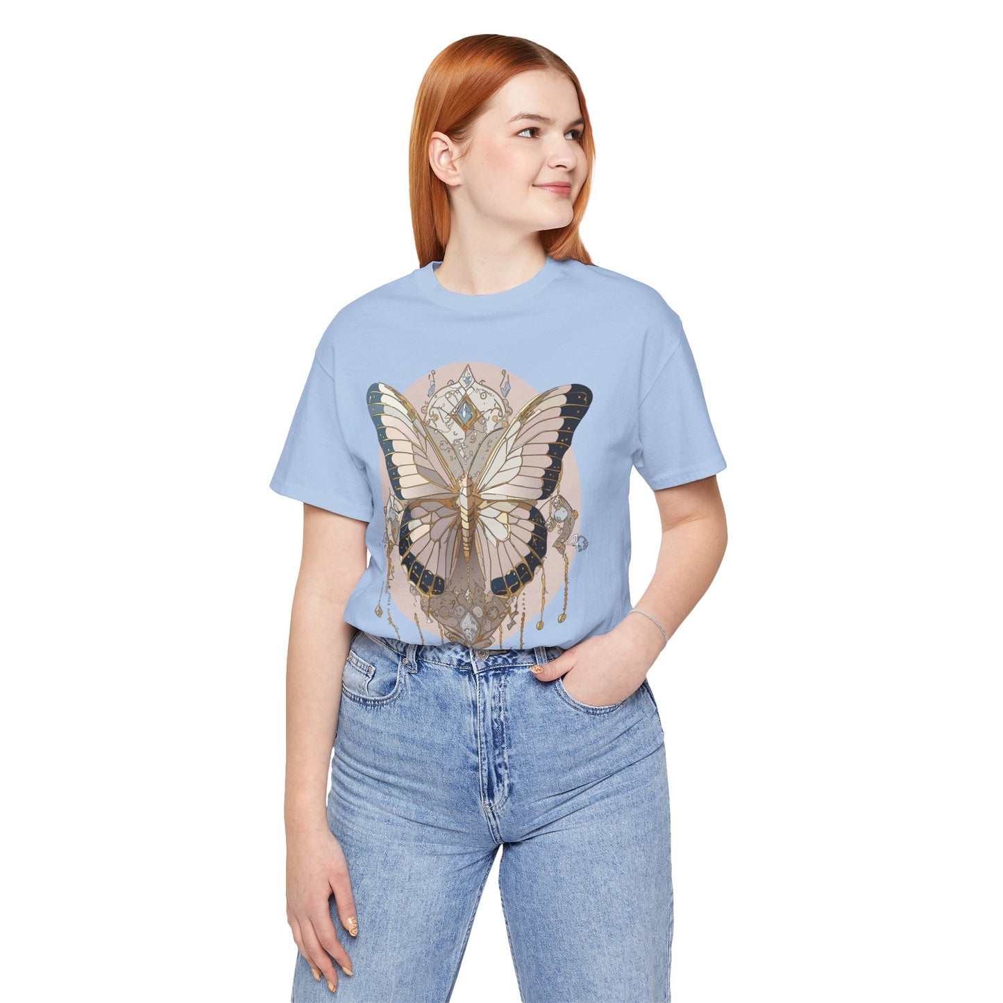 Butterfly Shirt, Shirt with Butterfly, Tee Shirt with Antique Butterfly