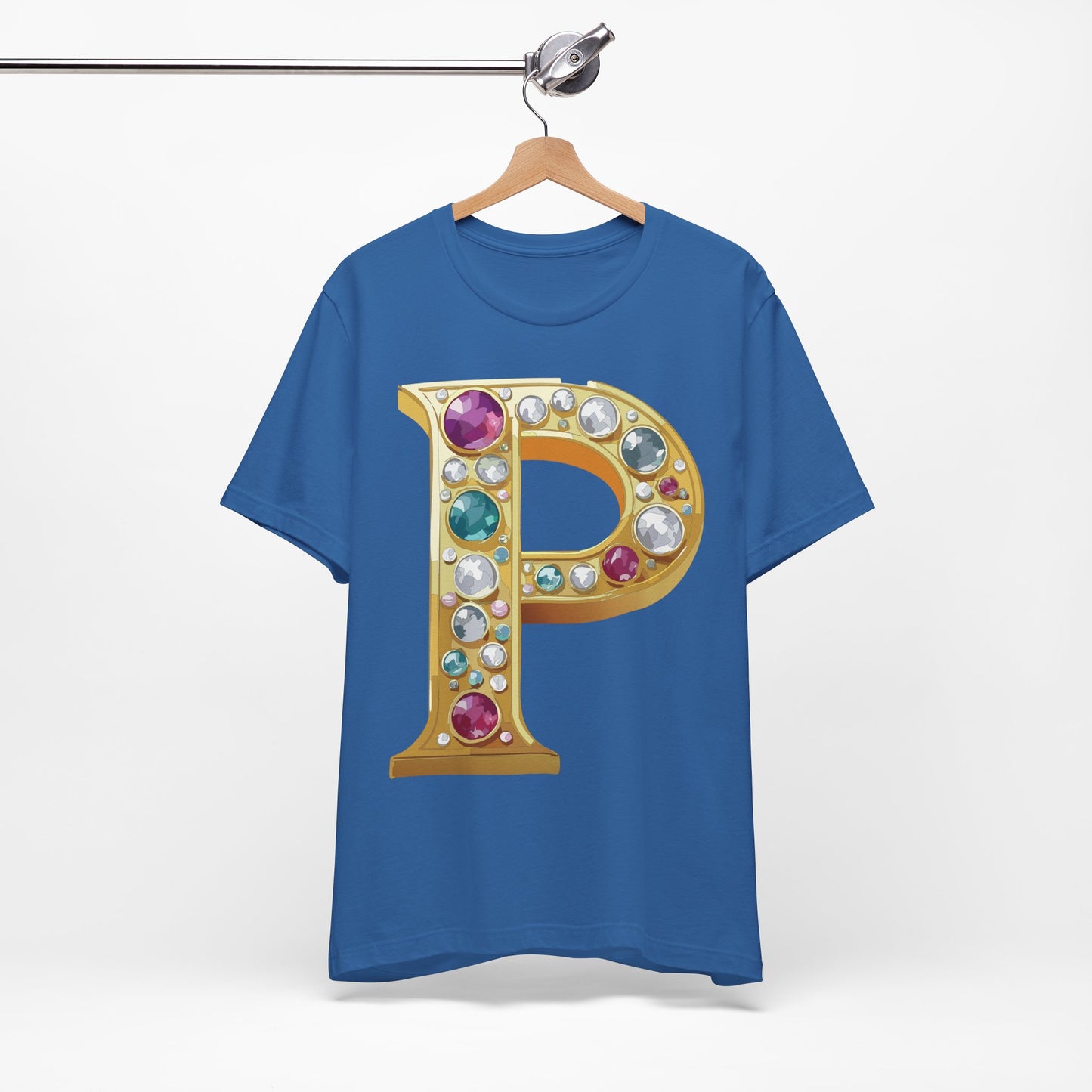 Letter Shirt, Shirt with Letters, Tee Shirt with Gold Letter, Shirt with Antique Letters