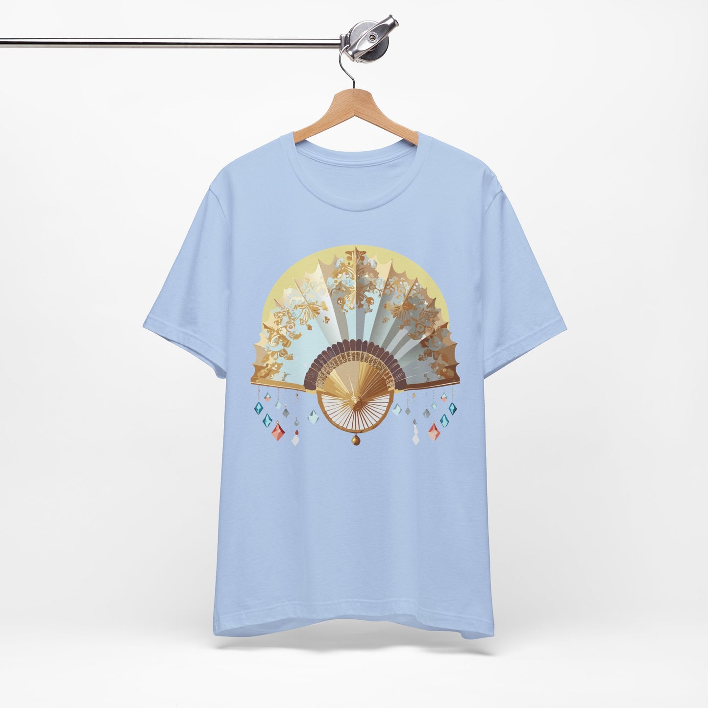 Fan shirt, Shirt with Fan, Tee Shirt with Gold Blower