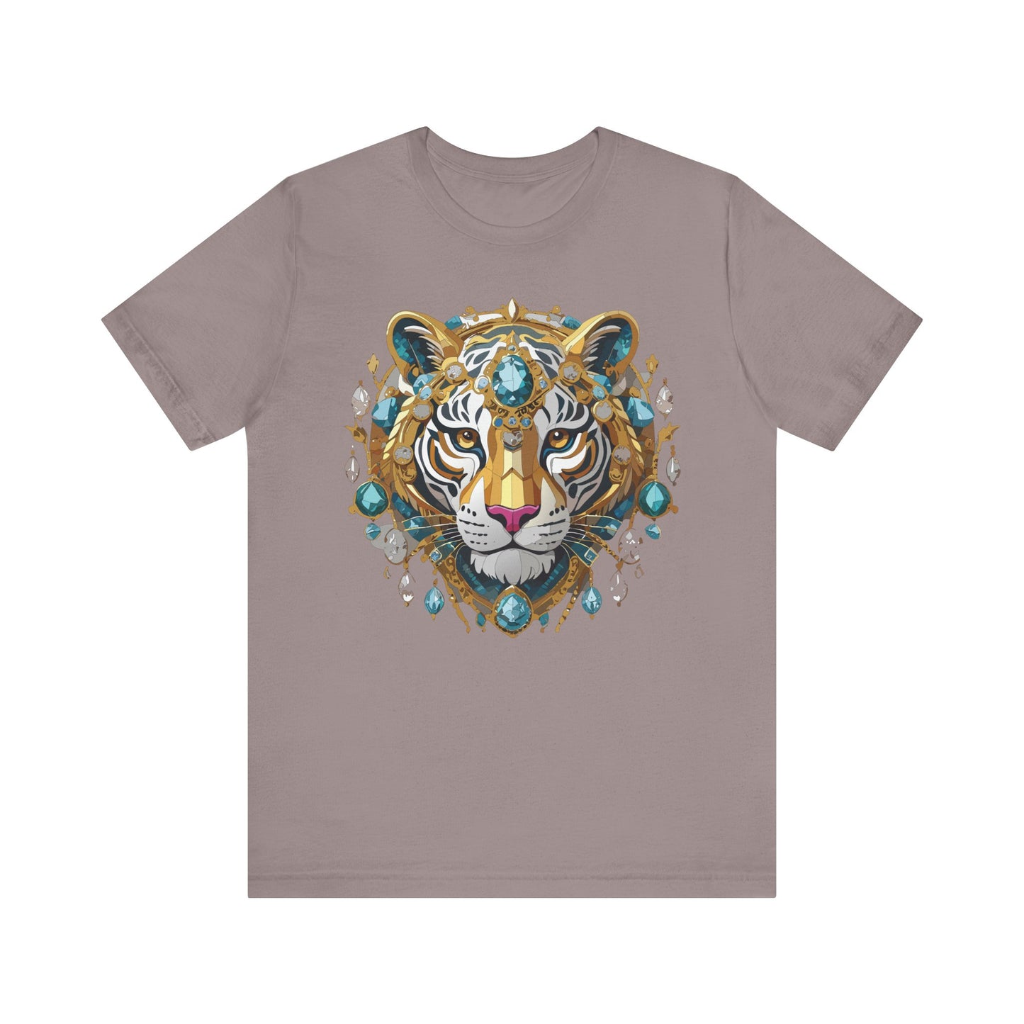 Animal Shirt, Shirt with Animal, Tee Shirt with Gold Animal Medal, Shirt with Antique Animal Medallion