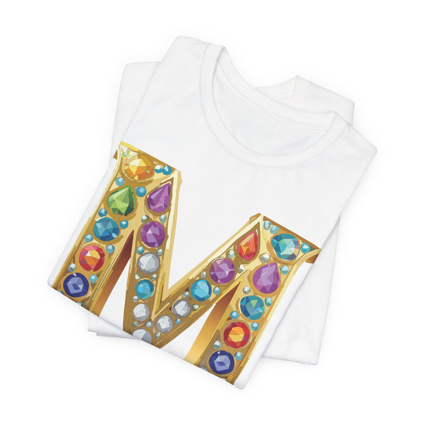 Letter Shirt, Shirt with Letters, Tee Shirt with Gold Letter, Shirt with Antique Letters