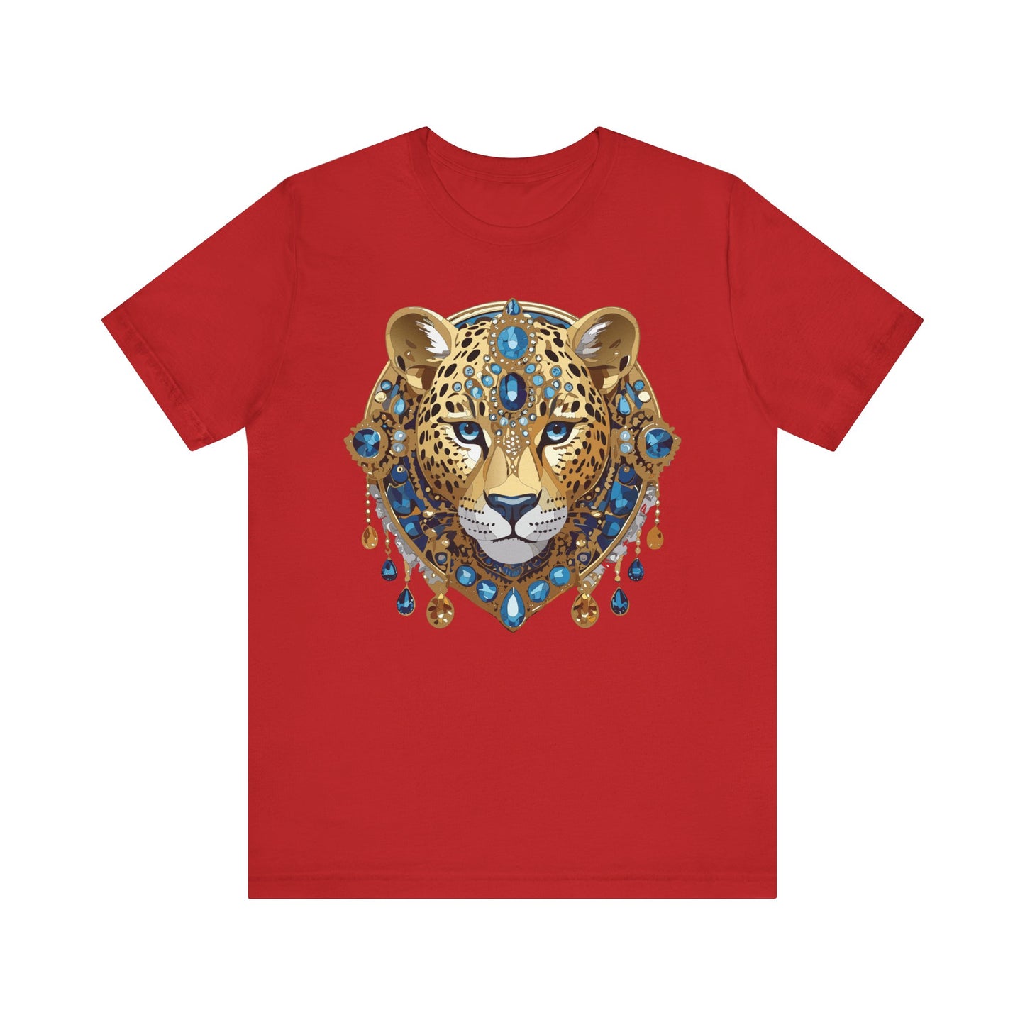 Animal Shirt, Shirt with Animal, Tee Shirt with Gold Animal Medal, Shirt with Antique Animal Medallion