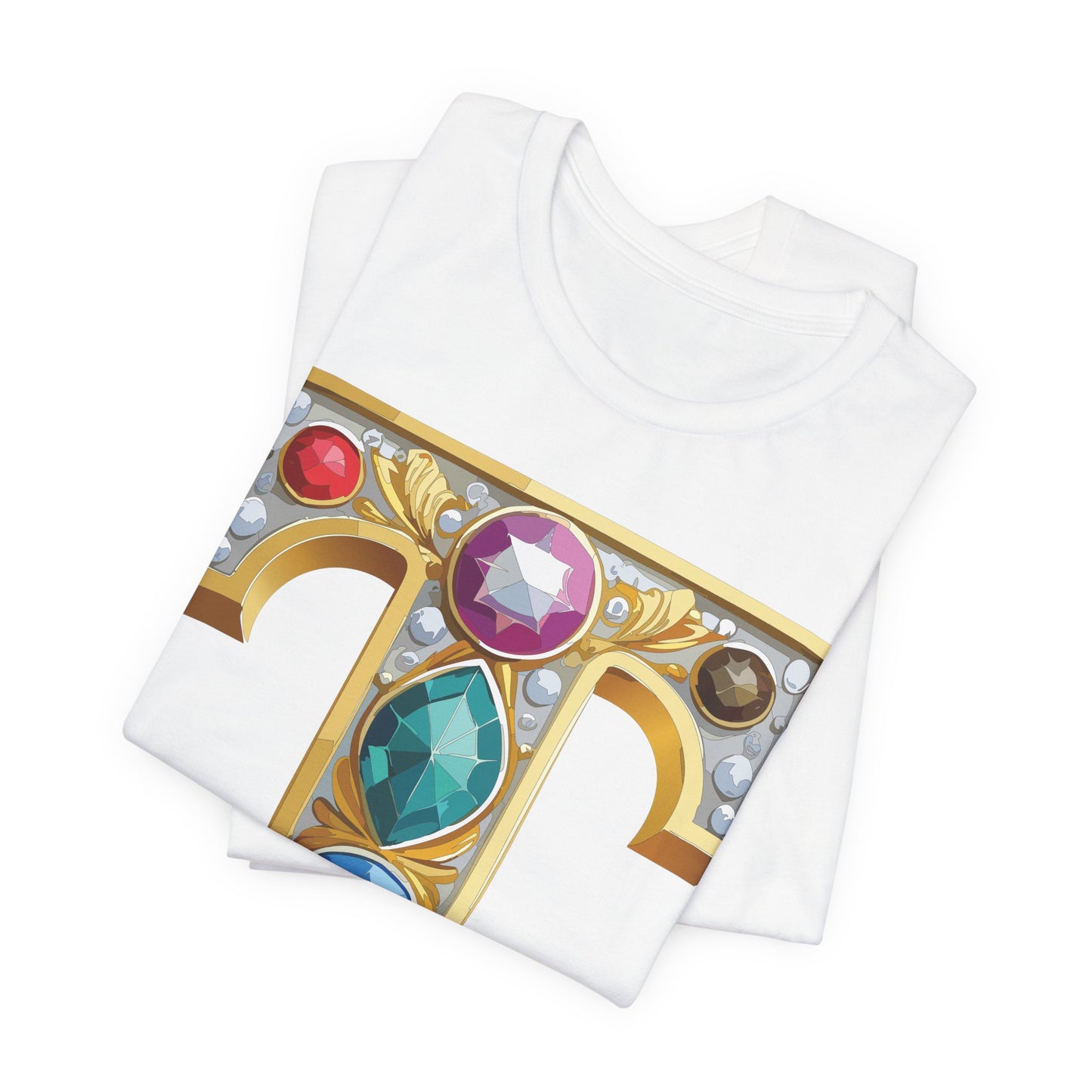 Letter Shirt, Shirt with Letters, Tee Shirt with Gold Letter, Shirt with Antique Letters