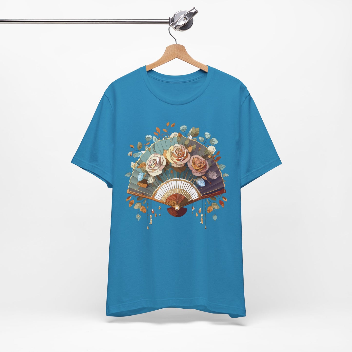 Fan shirt, Shirt with Fan, Tee Shirt with Gold Blower