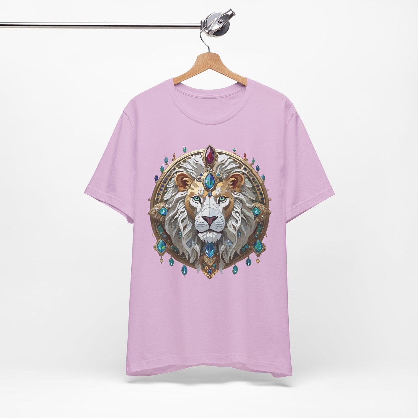 Animal Shirt, Shirt with Animal, Tee Shirt with Gold Animal Medal, Shirt with Antique Animal Medallion
