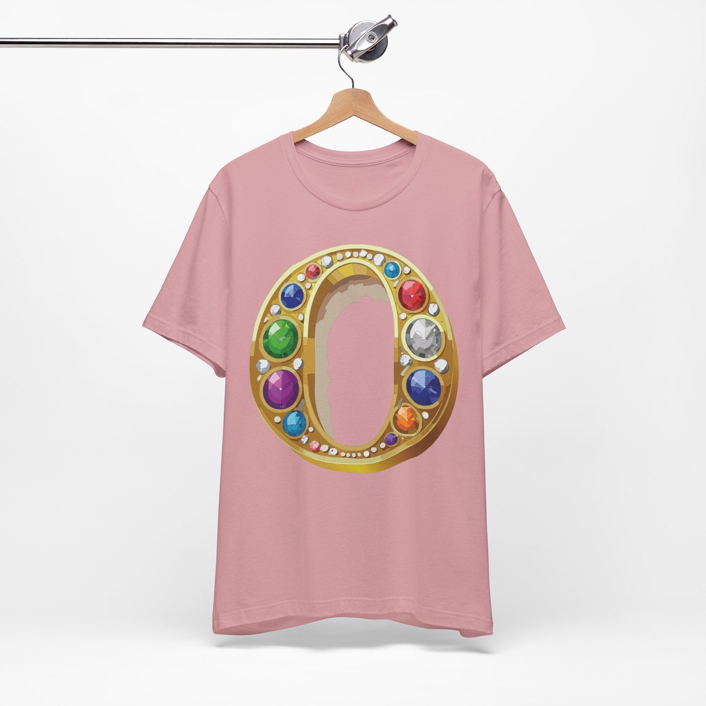 Letter Shirt, Shirt with Letters, Tee Shirt with Gold Letter, Shirt with Antique Letters