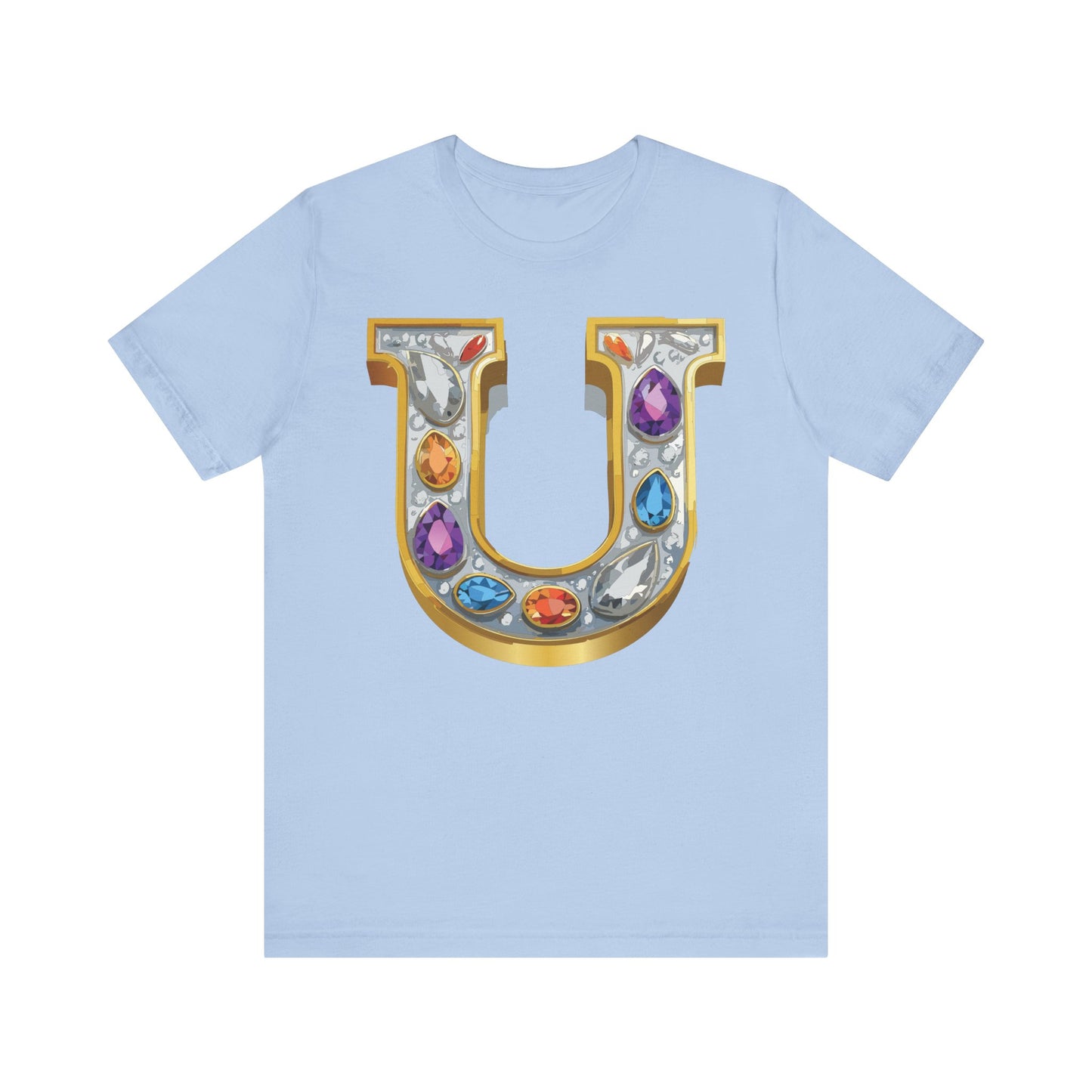 Letter Shirt, Shirt with Letters, Tee Shirt with Gold Letter, Shirt with Antique Letters