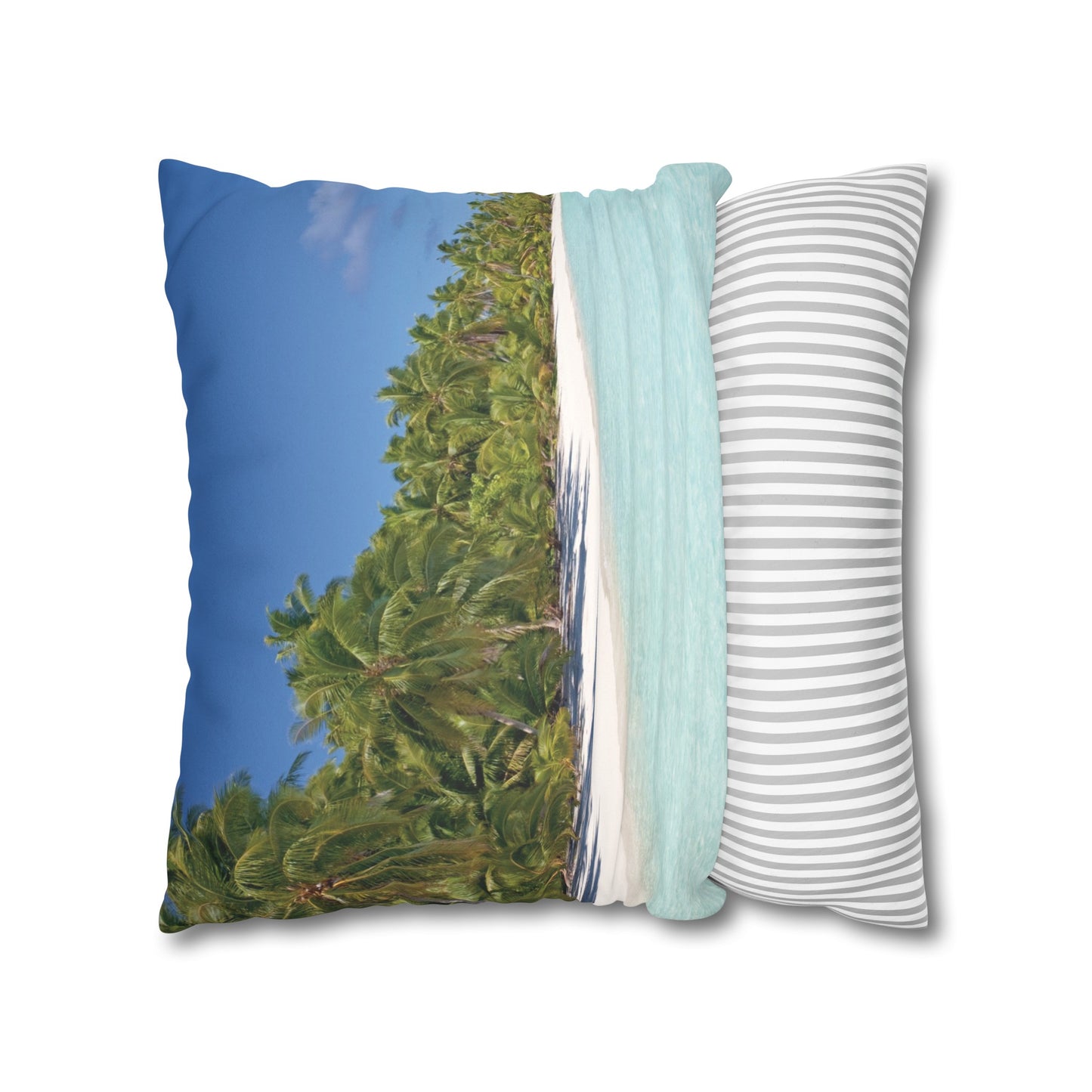 Beach Faux Suede Square Pillowcase