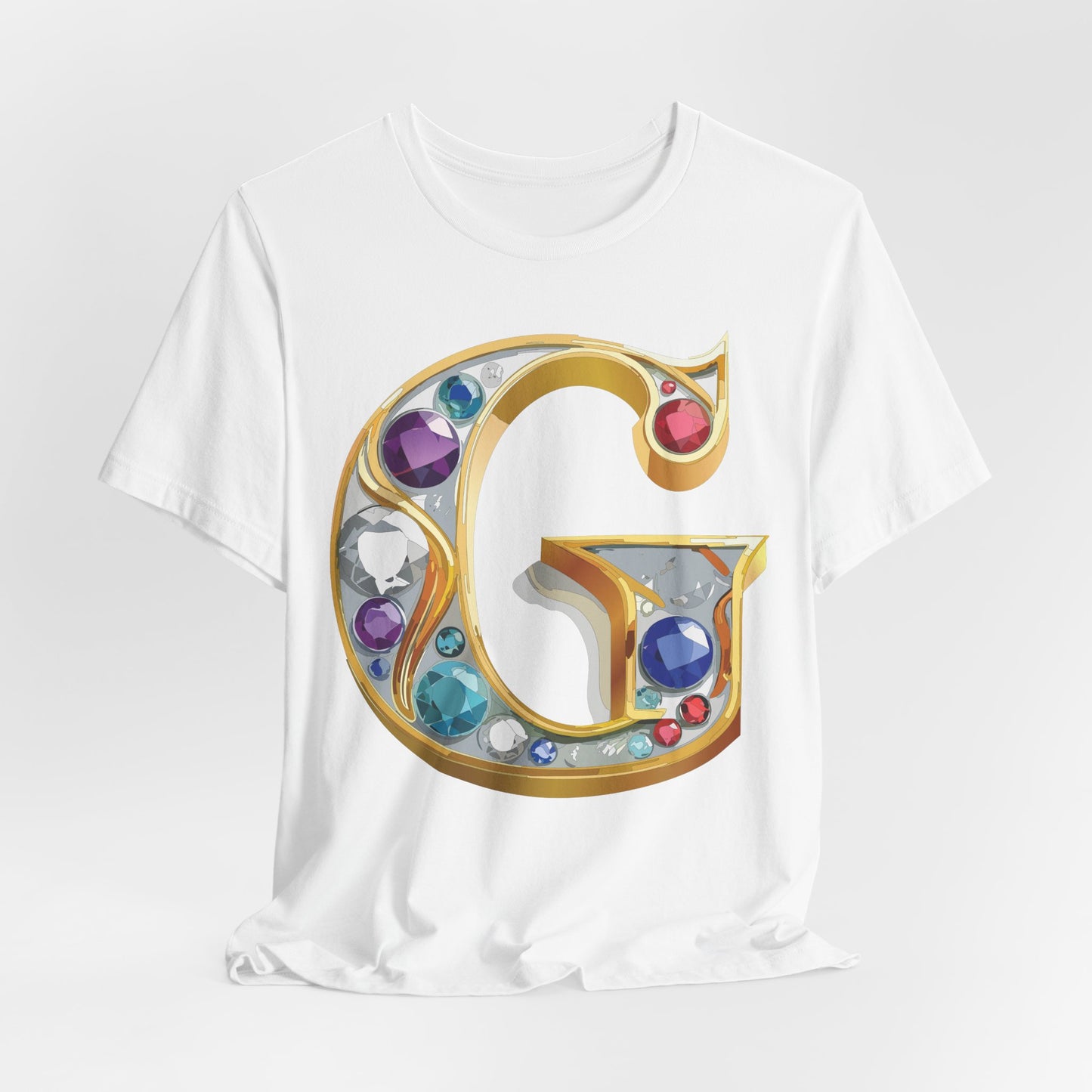Letter Shirt, Shirt with Letters, Tee Shirt with Gold Letter, Shirt with Antique Letters