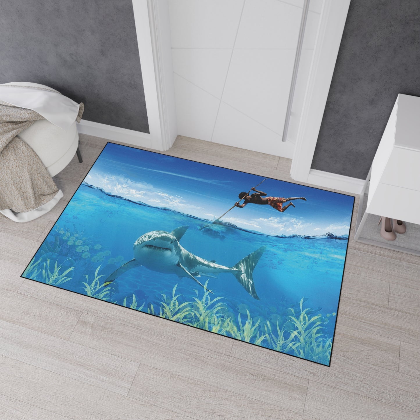 Heavy Duty Floor Mat - Deep Ocean - shark