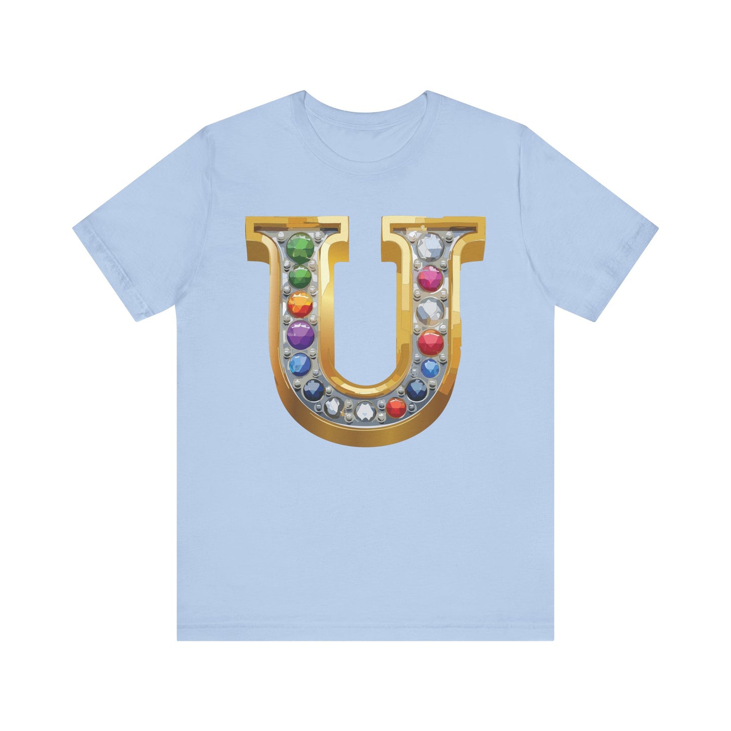 Letter Shirt, Shirt with Letters, Tee Shirt with Gold Letter, Shirt with Antique Letters