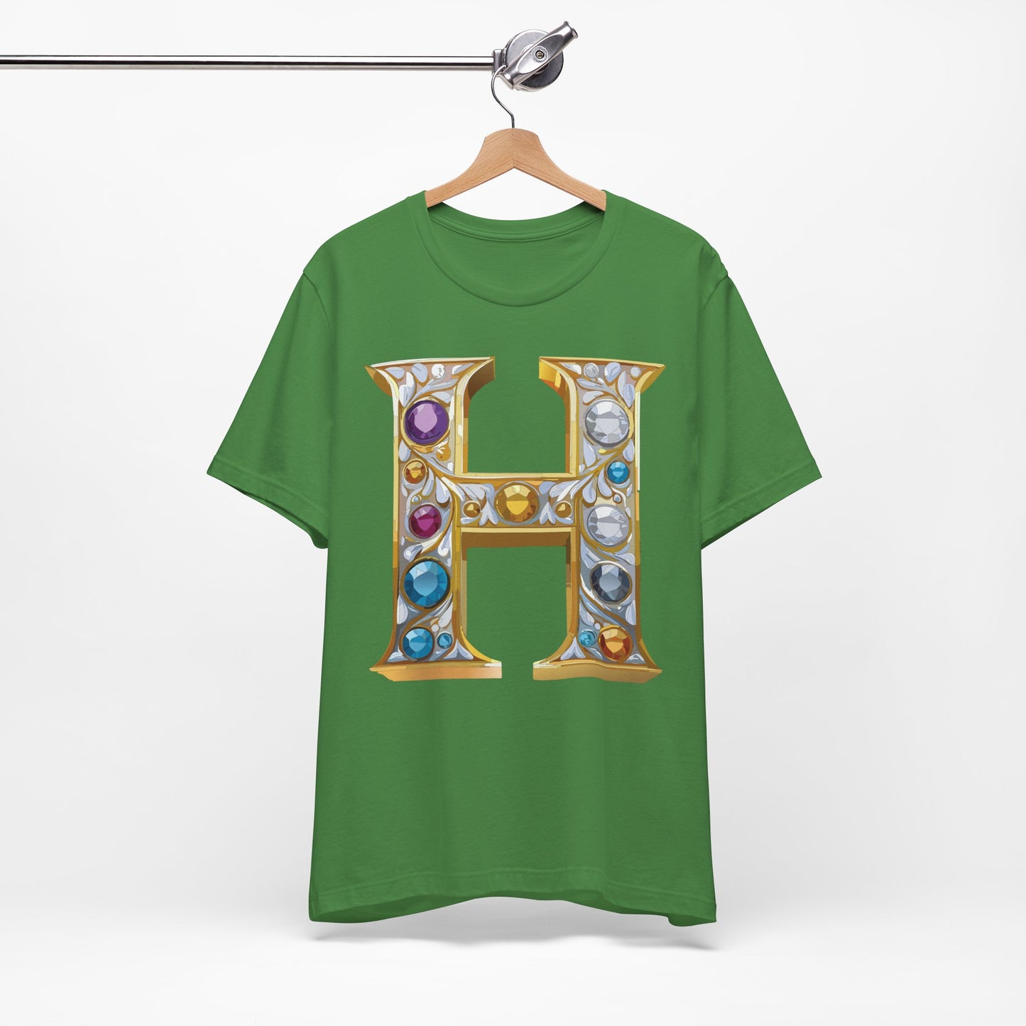 Letter Shirt, Shirt with Letters, Tee Shirt with Gold Letter, Shirt with Antique Letters