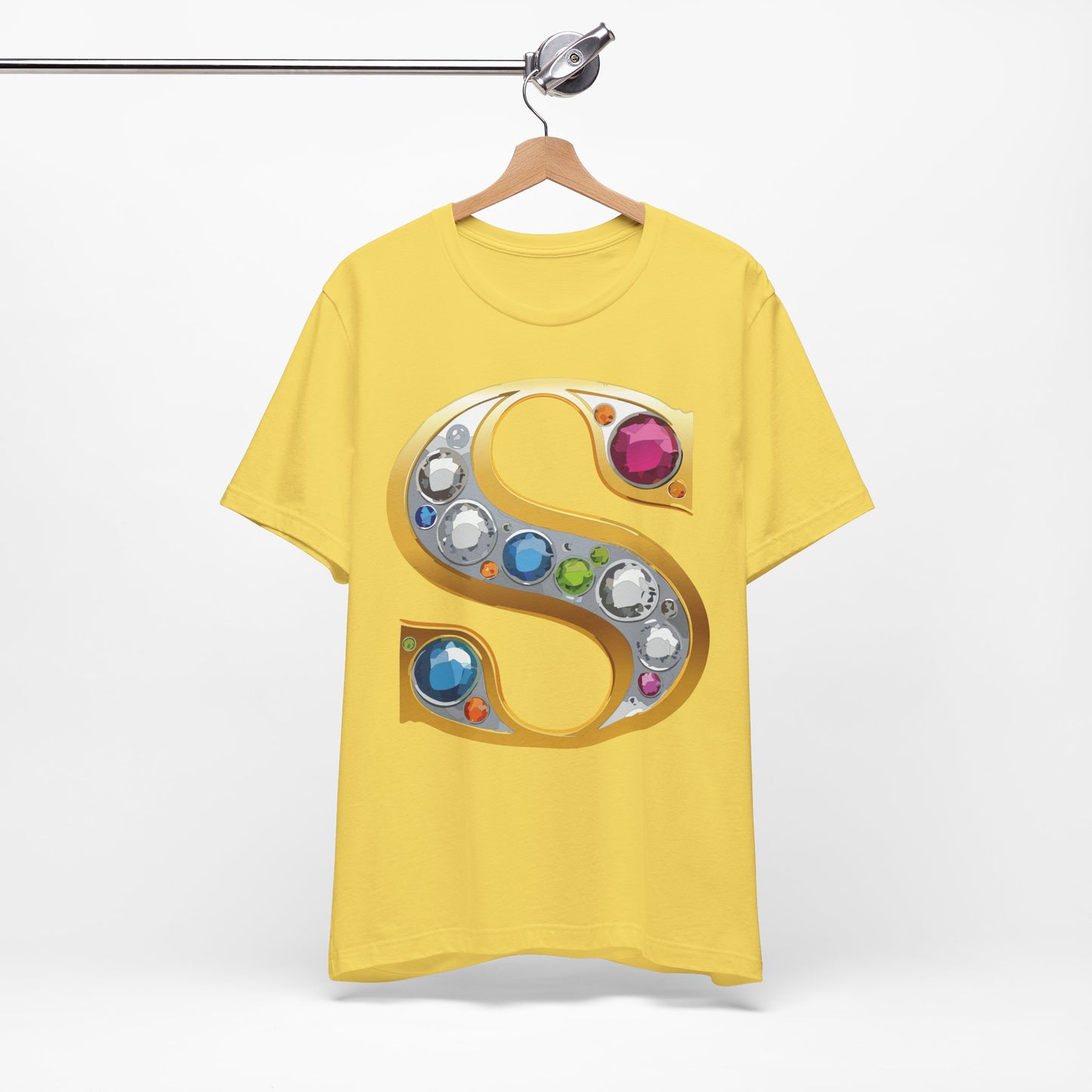 Letter Shirt, Shirt with Letters, Tee Shirt with Gold Letter, Shirt with Antique Letters