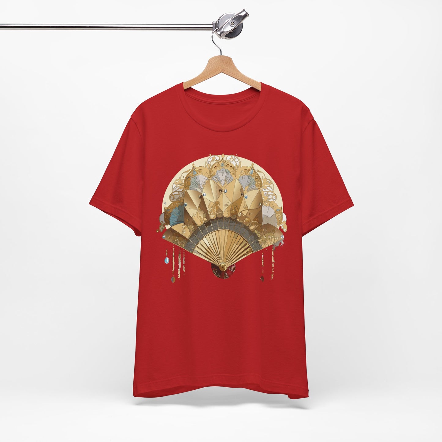 Fan shirt, Shirt with Fan, Tee Shirt with Gold Blower