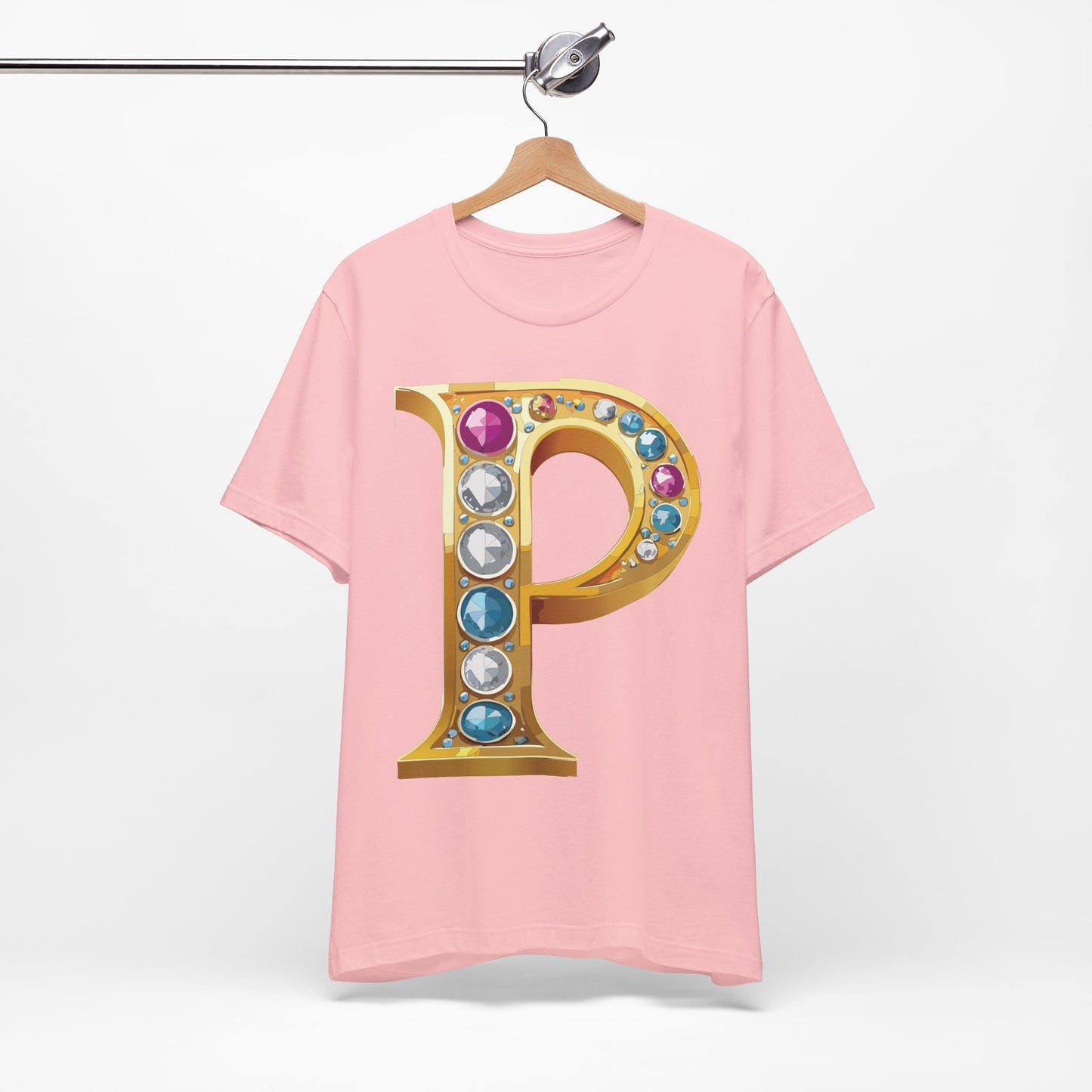 Letter Shirt, Shirt with Letters, Tee Shirt with Gold Letter, Shirt with Antique Letters
