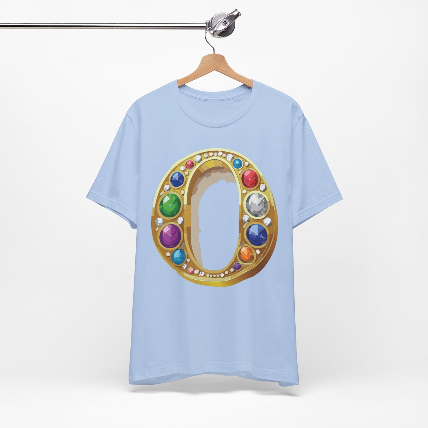 Letter Shirt, Shirt with Letters, Tee Shirt with Gold Letter, Shirt with Antique Letters