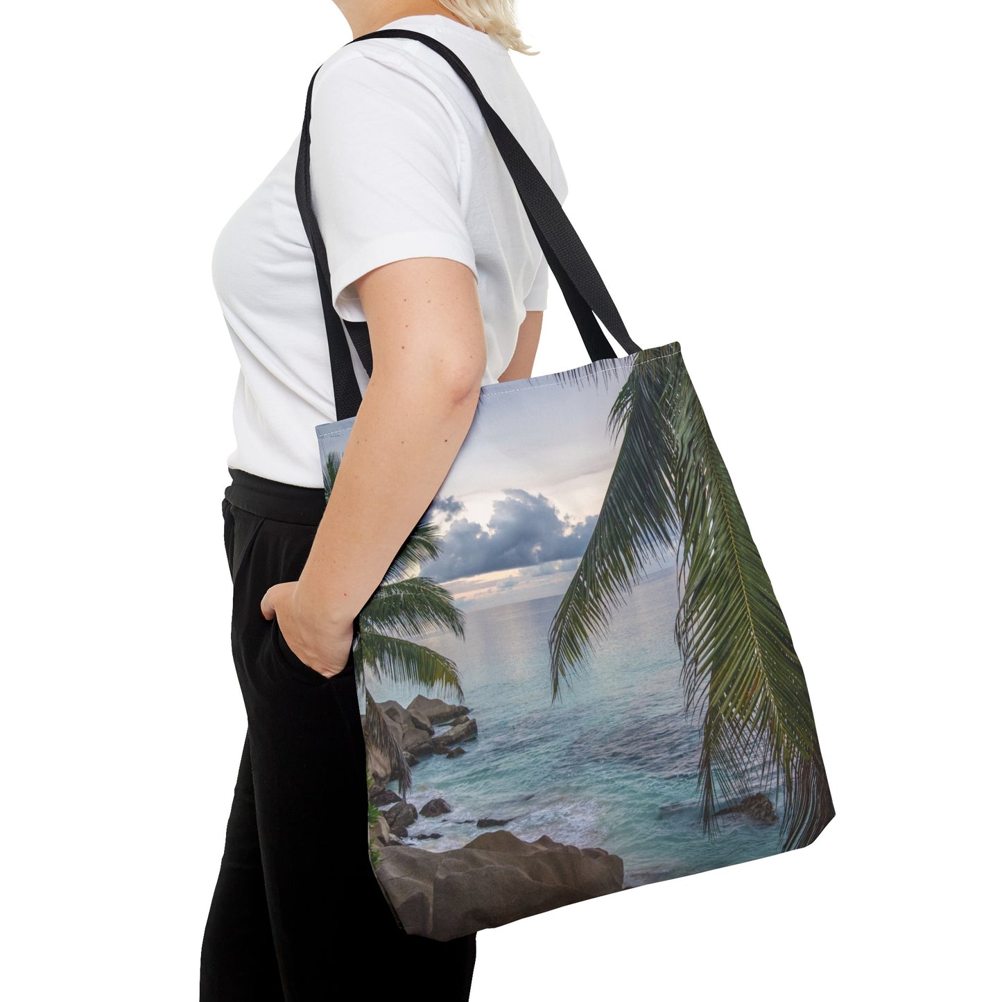 Canvas Bag with Beach Prints