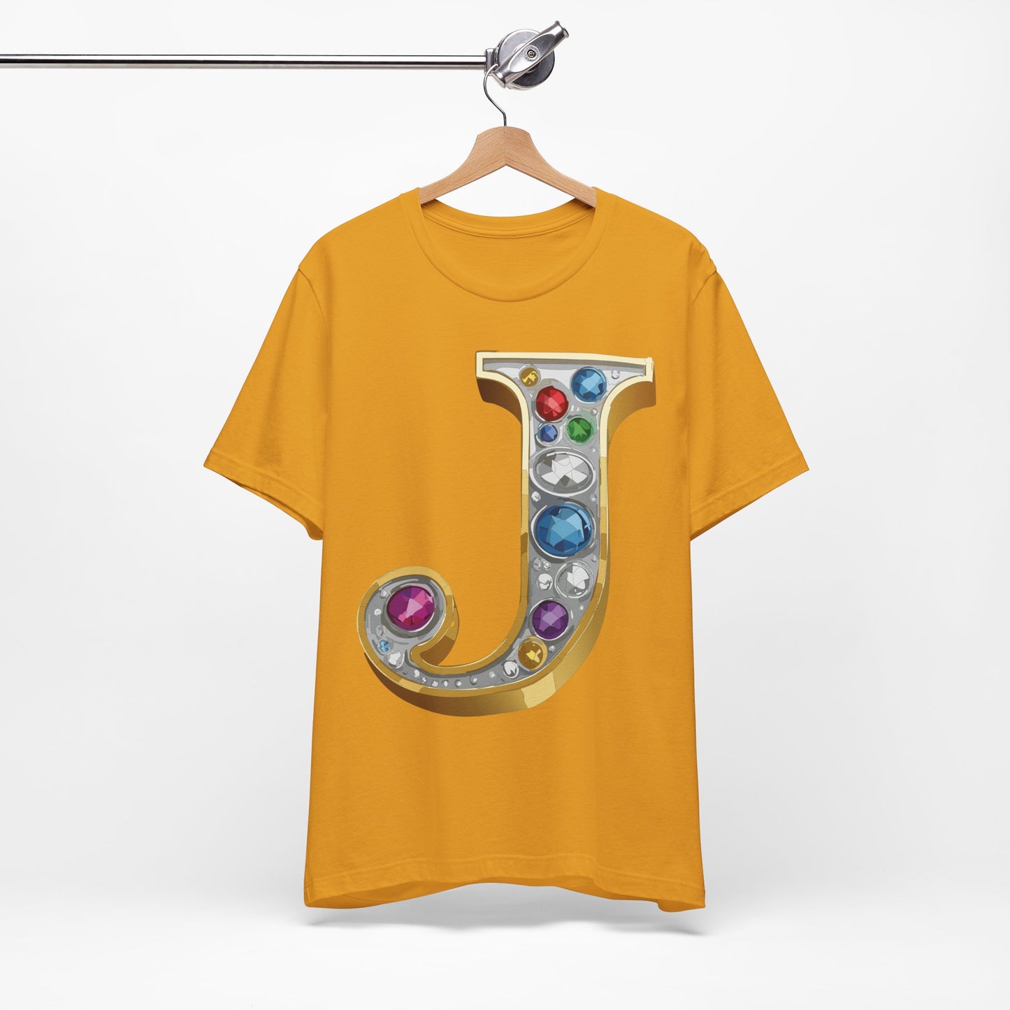 Letter Shirt, Shirt with Letters, Tee Shirt with Gold Letter, Shirt with Antique Letters