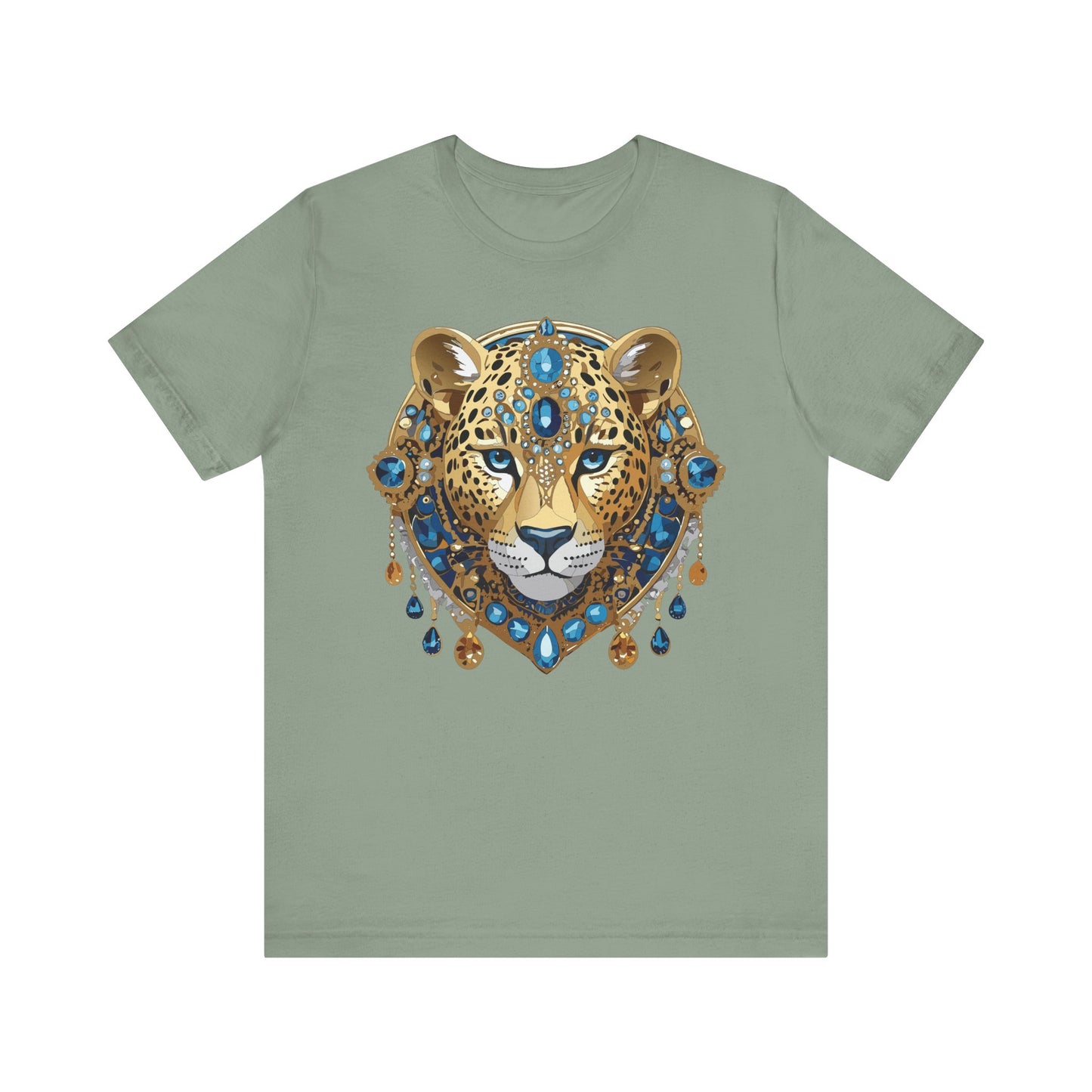 Animal Shirt, Shirt with Animal, Tee Shirt with Gold Animal Medal, Shirt with Antique Animal Medallion