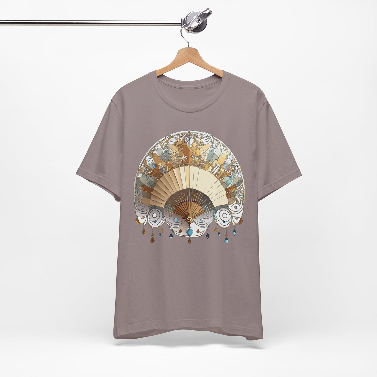 Fan shirt, Shirt with Fan, Tee Shirt with Gold Blower