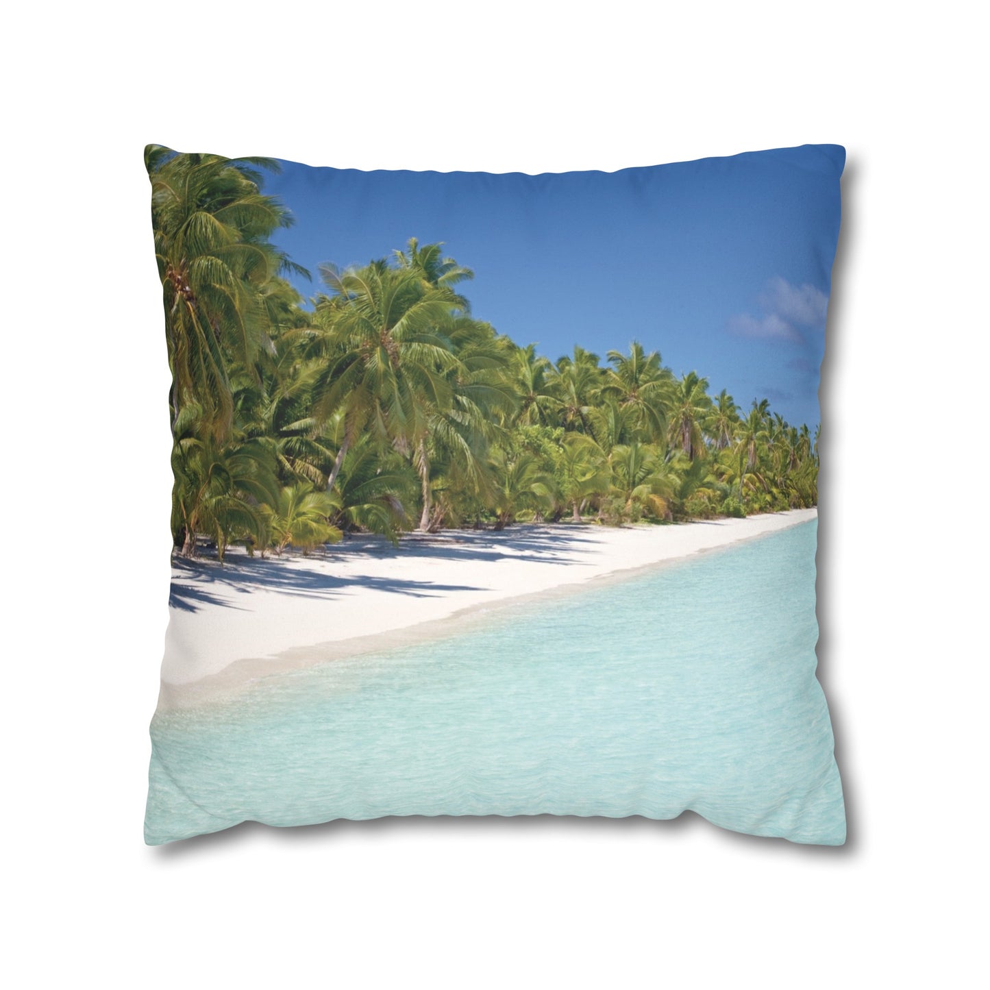 Beach Faux Suede Square Pillowcase