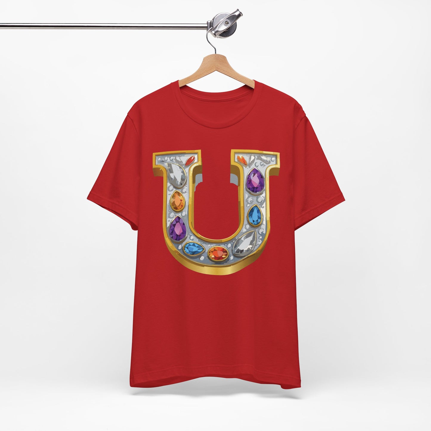 Letter Shirt, Shirt with Letters, Tee Shirt with Gold Letter, Shirt with Antique Letters
