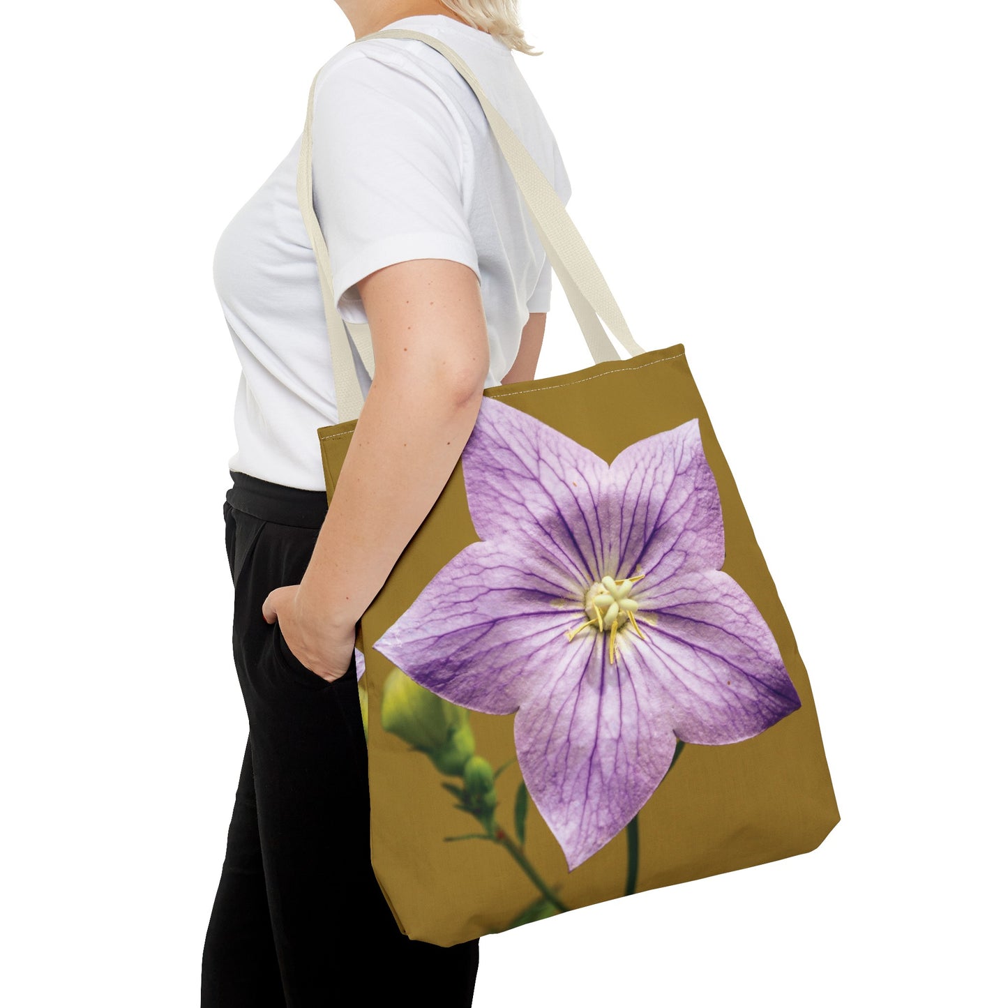 Canvas Bag with Floral Prints