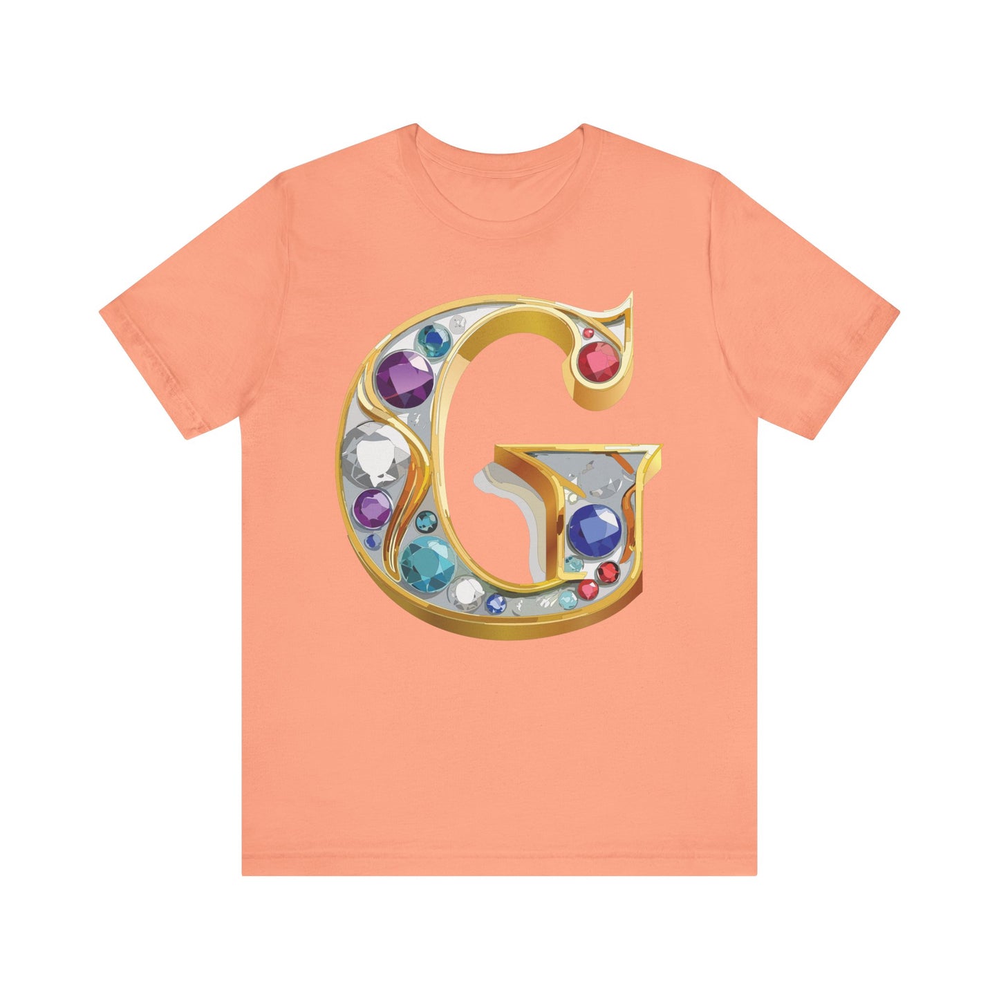 Letter Shirt, Shirt with Letters, Tee Shirt with Gold Letter, Shirt with Antique Letters