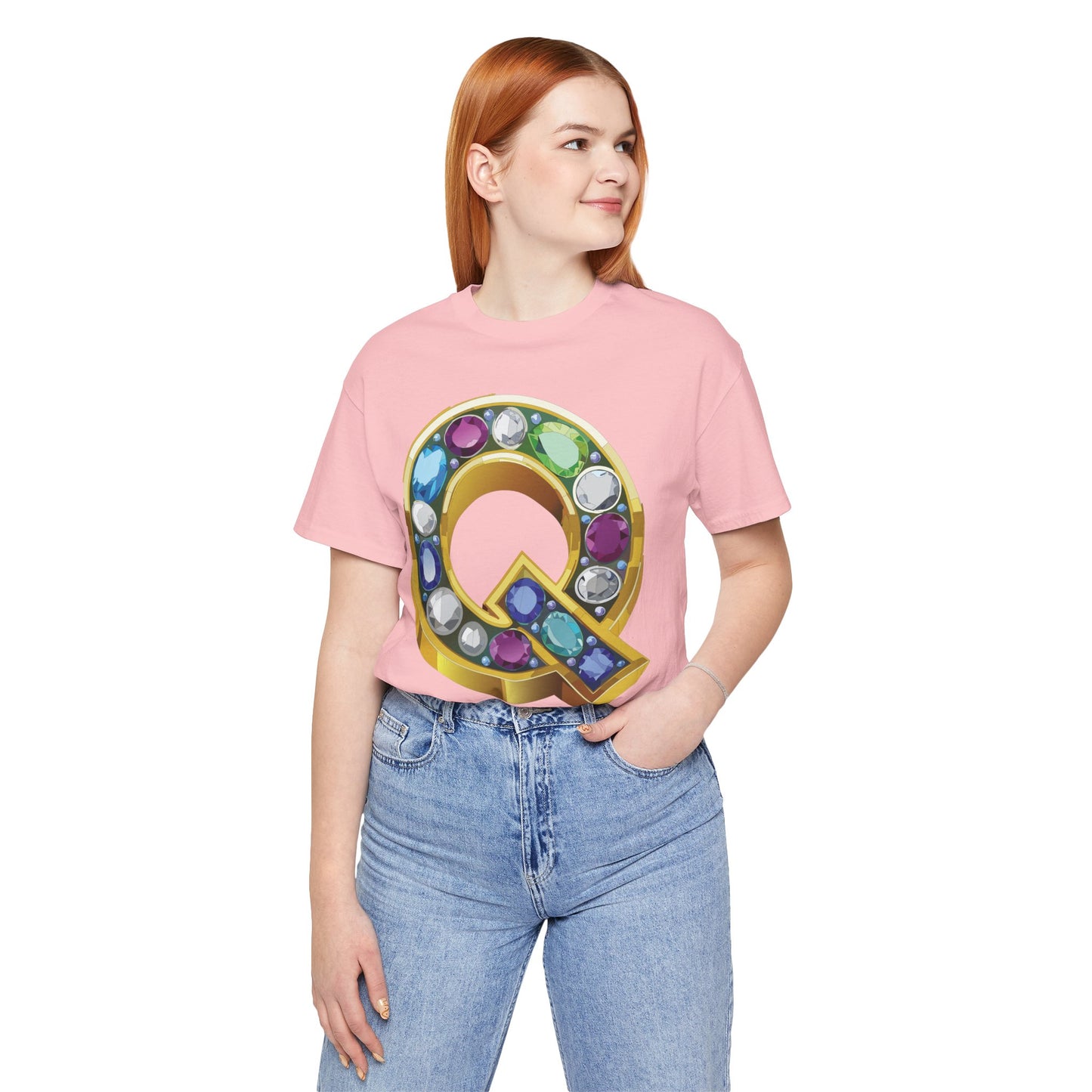 Letter Shirt, Shirt with Letters, Tee Shirt with Gold Letter, Shirt with Antique Letters