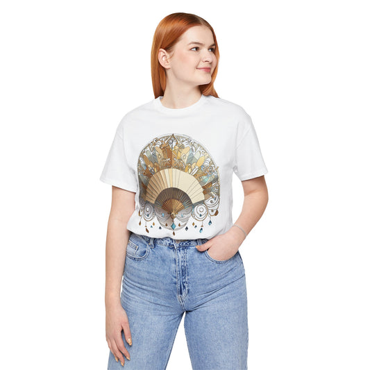 Fan shirt, Shirt with Fan, Tee Shirt with Gold Blower