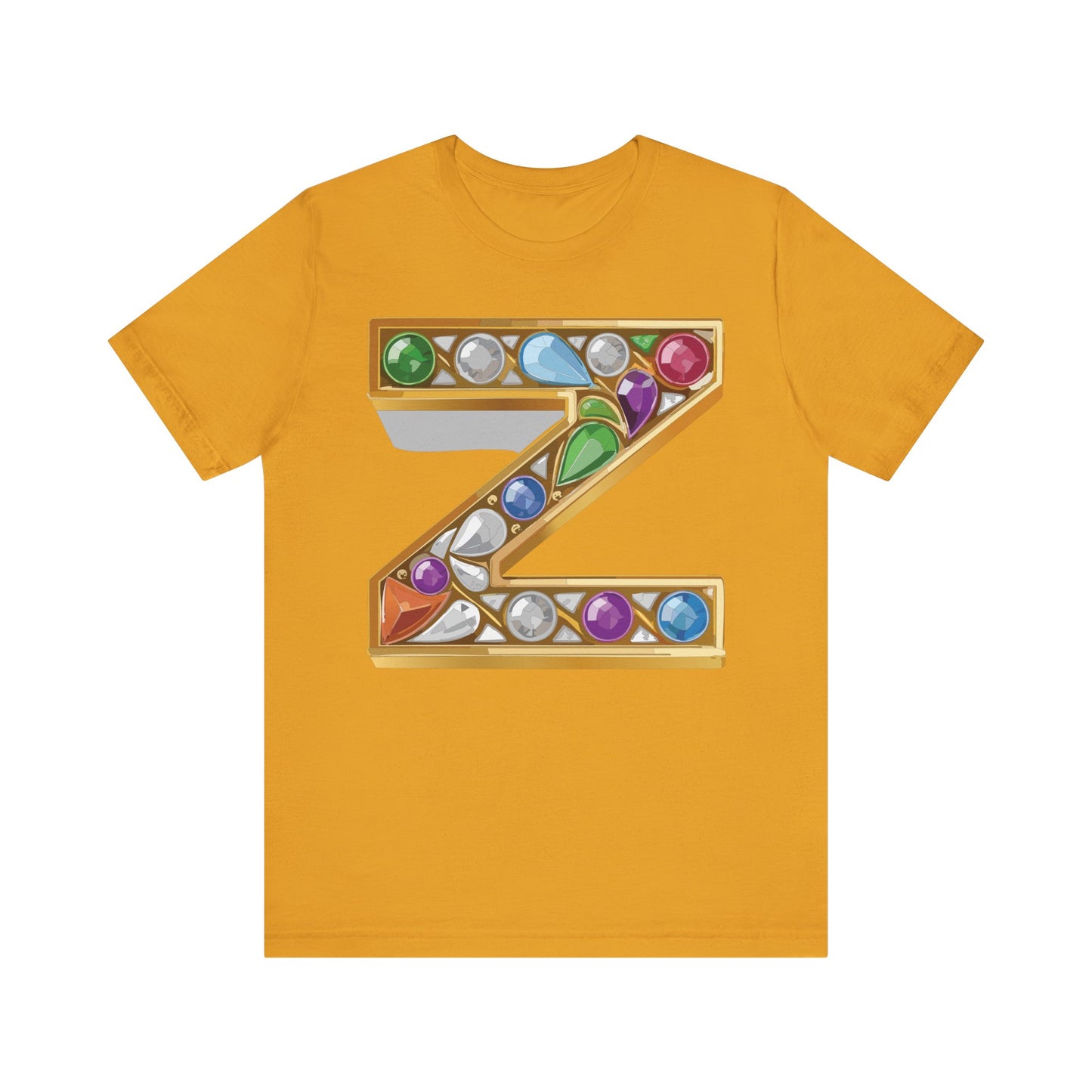 Letter Shirt, Shirt with Letters, Tee Shirt with Gold Letter, Shirt with Antique Letters