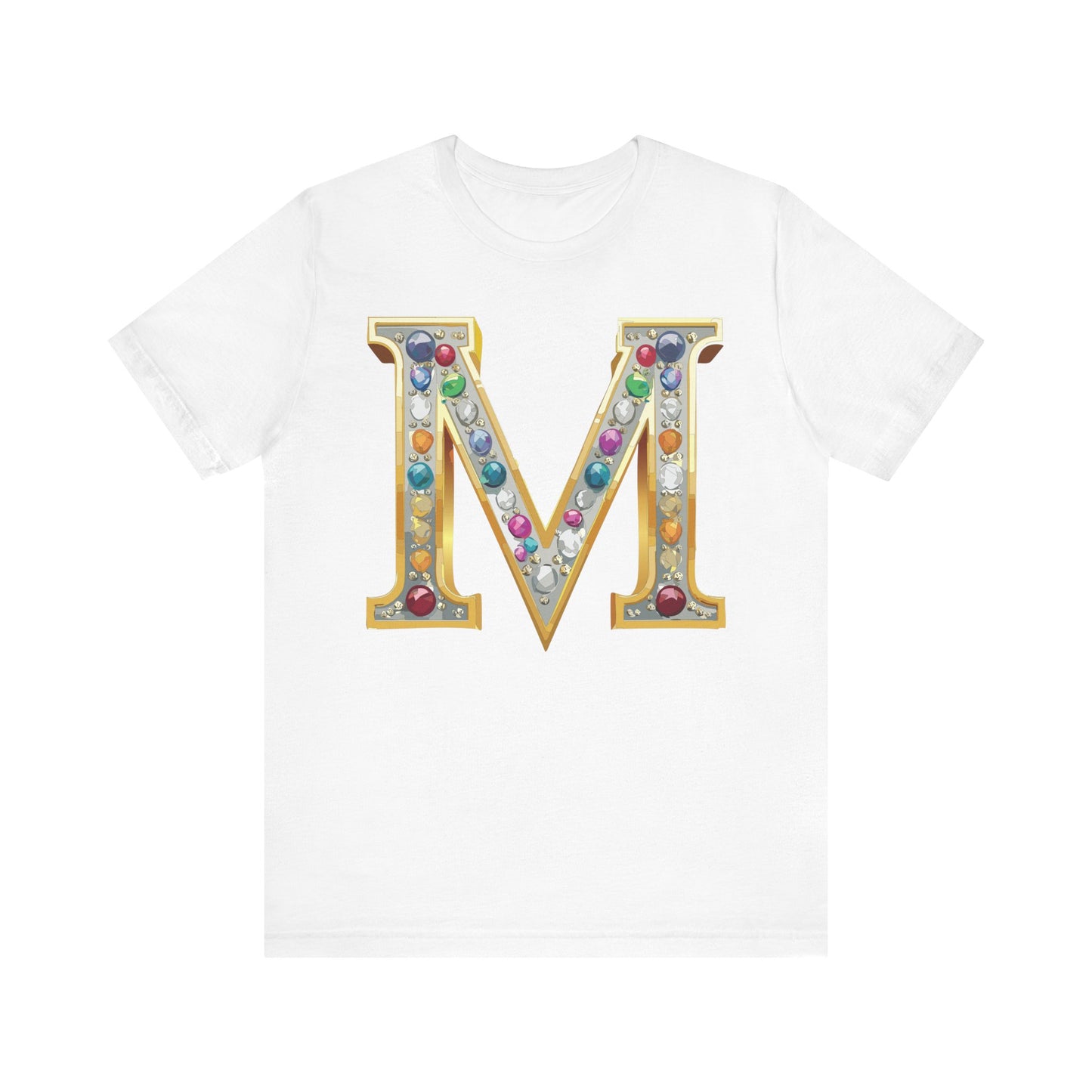 Letter Shirt, Shirt with Letters, Tee Shirt with Gold Letter, Shirt with Antique Letters