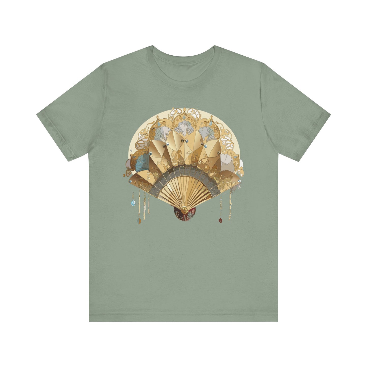Fan shirt, Shirt with Fan, Tee Shirt with Gold Blower